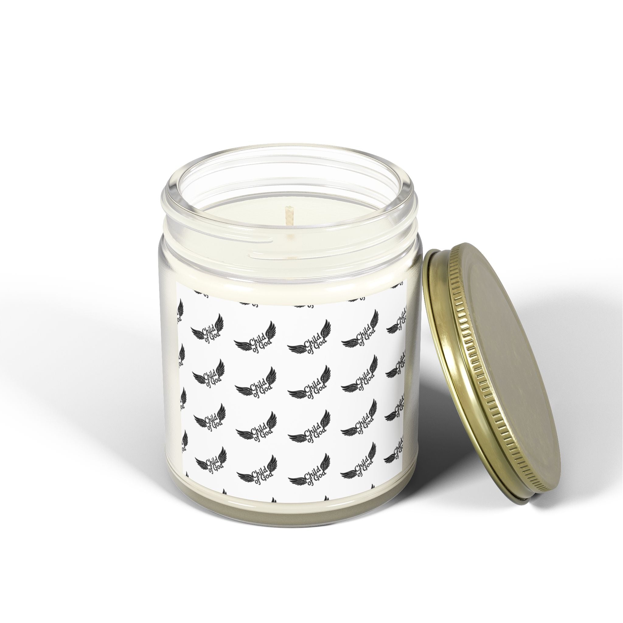 Aromatherapy Scented Candles - Coconut Apricot Wax (4oz, 9oz) with Elegant Feather Design