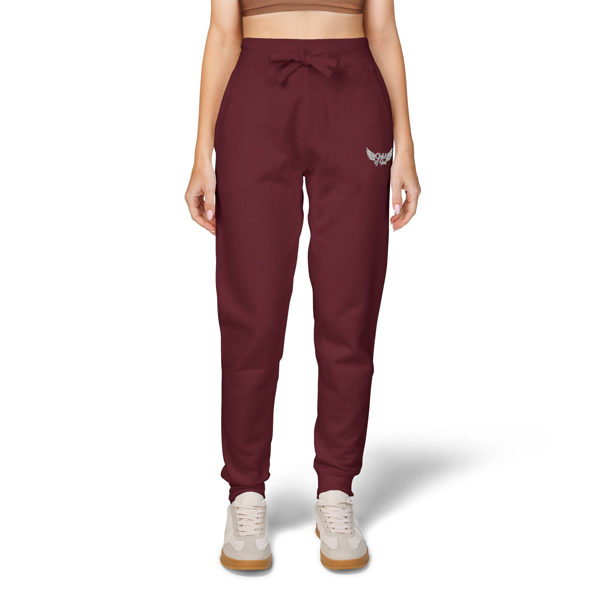Embroidered Unisex Fleece Sweatpants - Cozy Comfort for Everyday Style