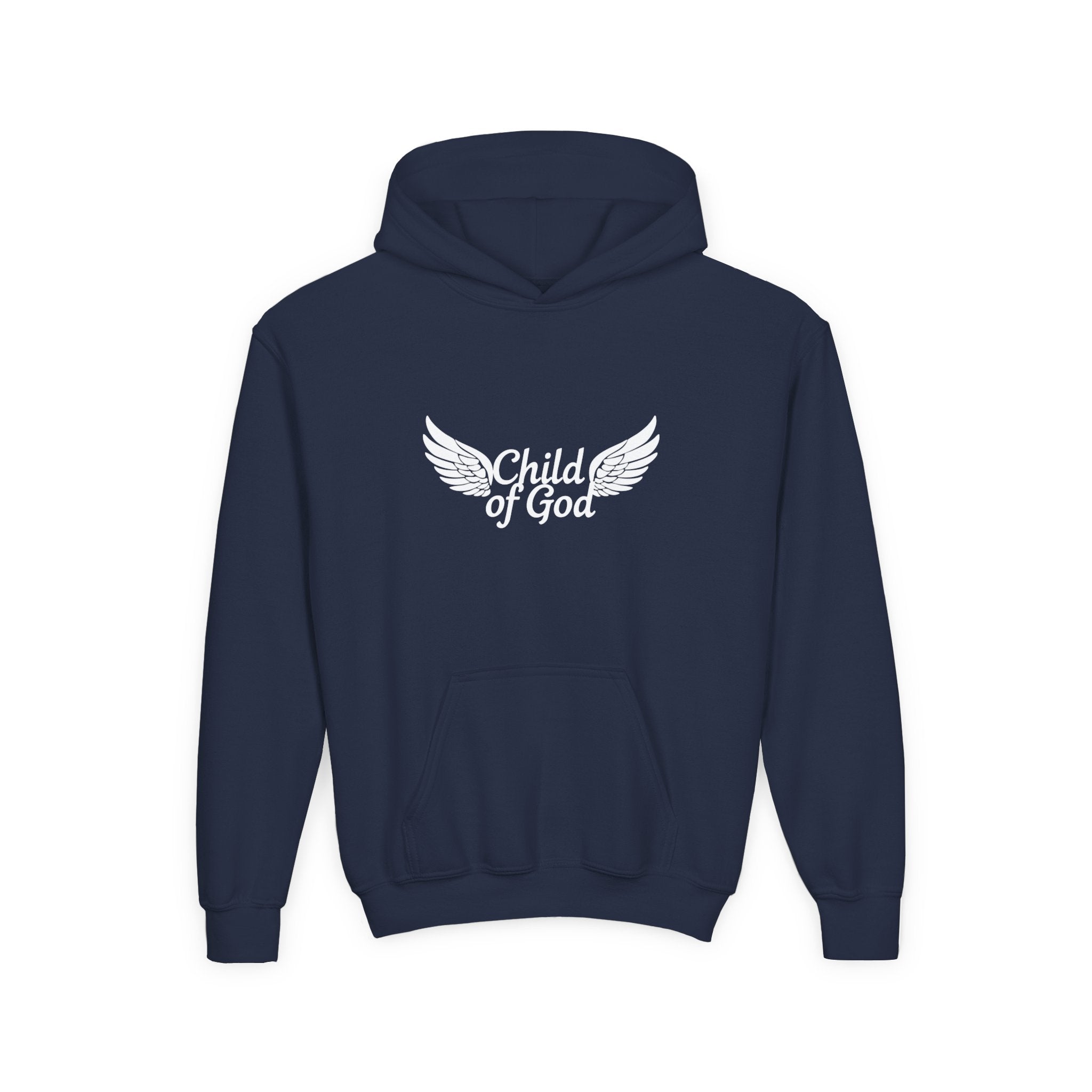 Child of God Youth Hoodie with Wings Design