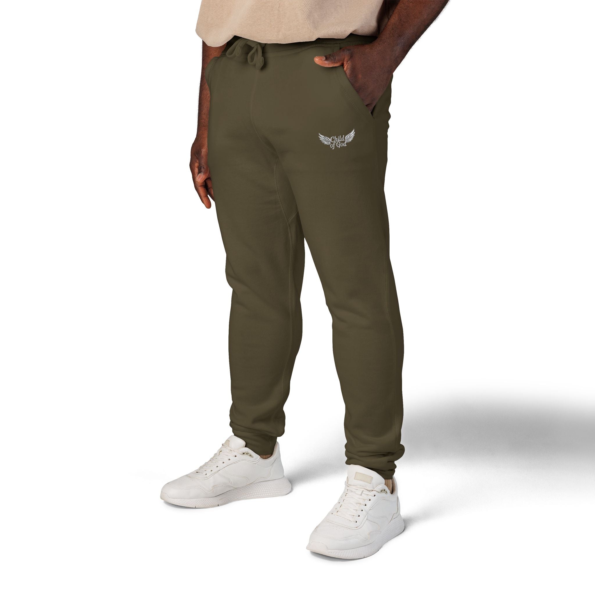Embroidered Unisex Fleece Sweatpants - Cozy Comfort for Everyday Style