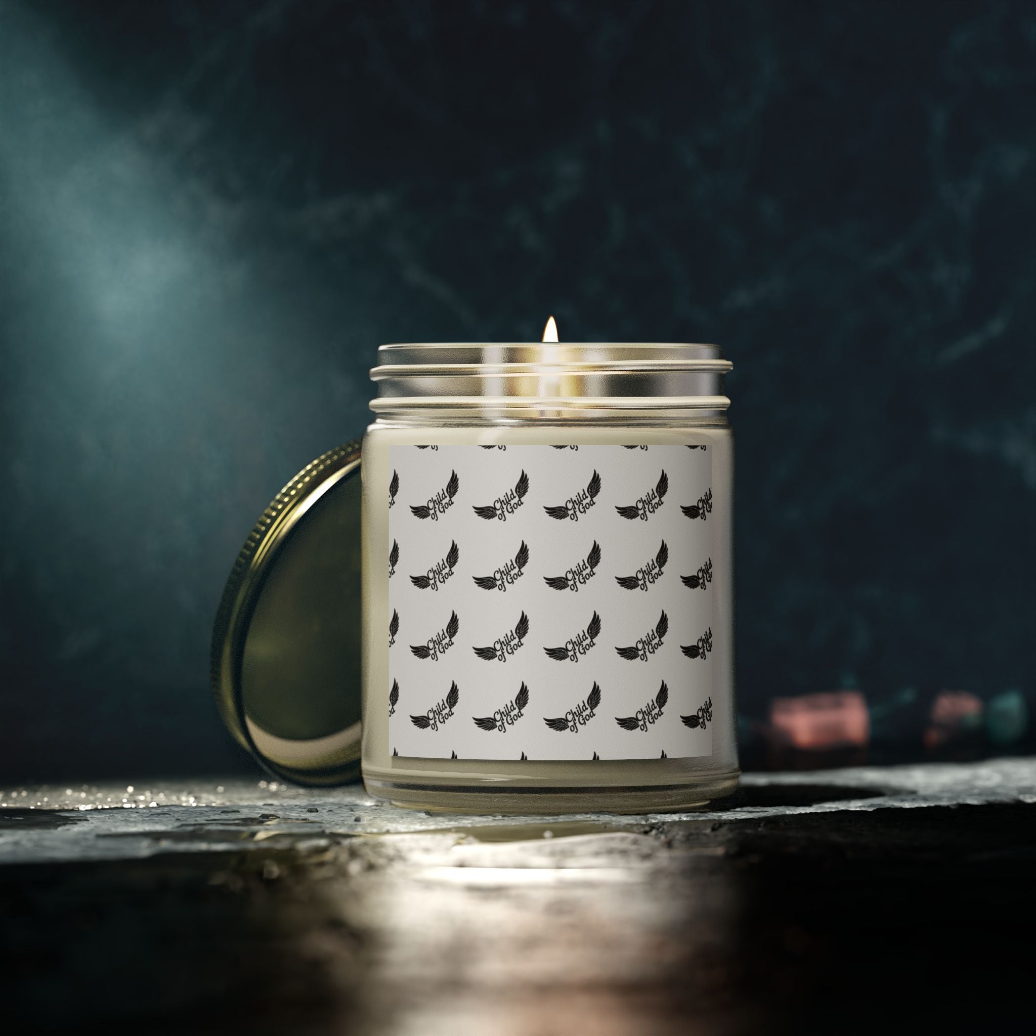 Aromatherapy Scented Candles - Coconut Apricot Wax (4oz, 9oz) with Elegant Feather Design