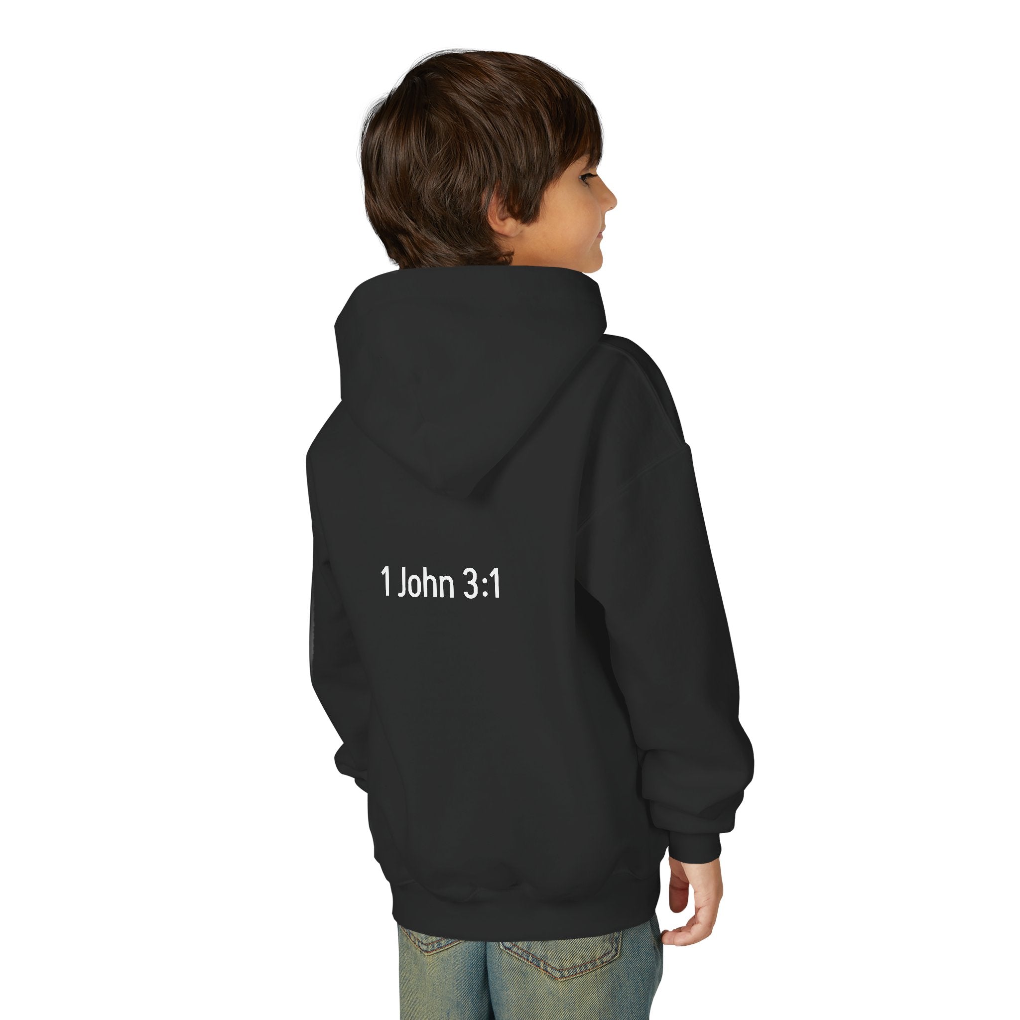 Child of God Youth Hoodie with Wings Design