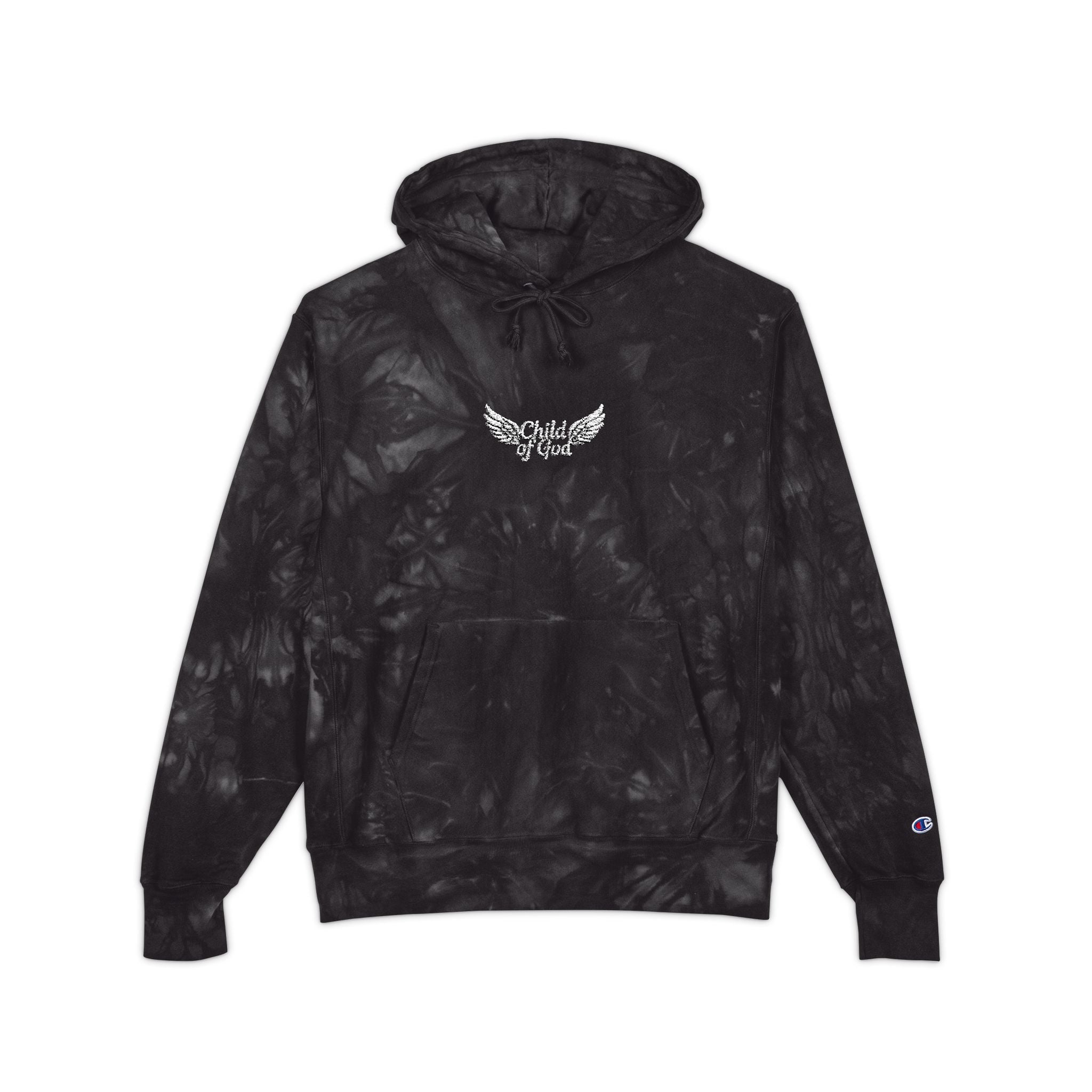 Tie-Dye Champion Hoodie with Embroidery
