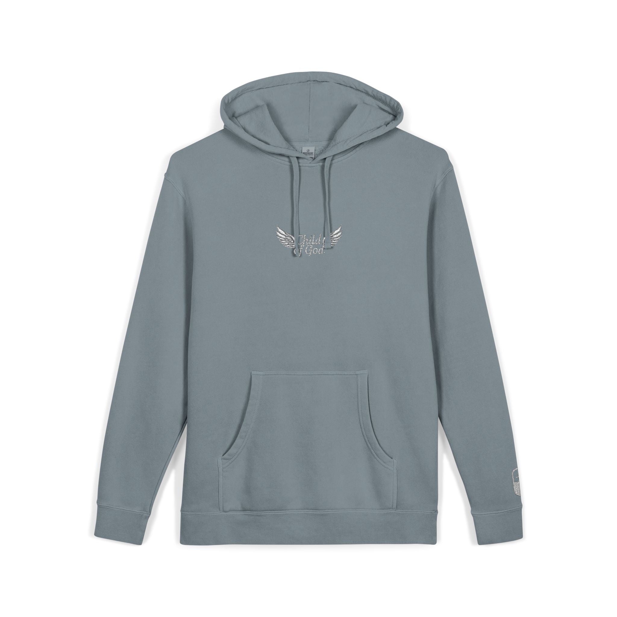 Embroidered Wings Unisex Pigment-Dyed Hoodie