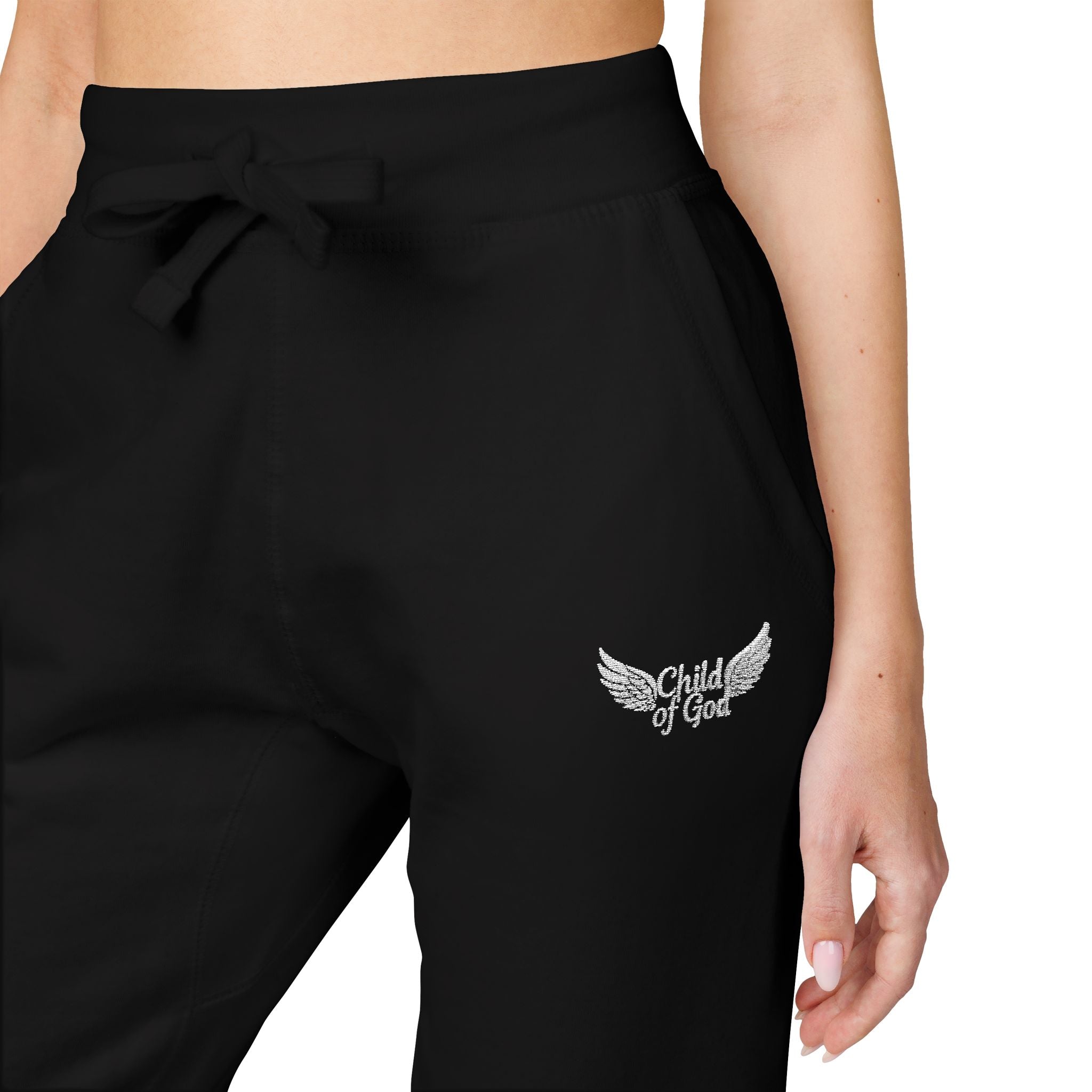 Embroidered Unisex Fleece Sweatpants - Cozy Comfort for Everyday Style