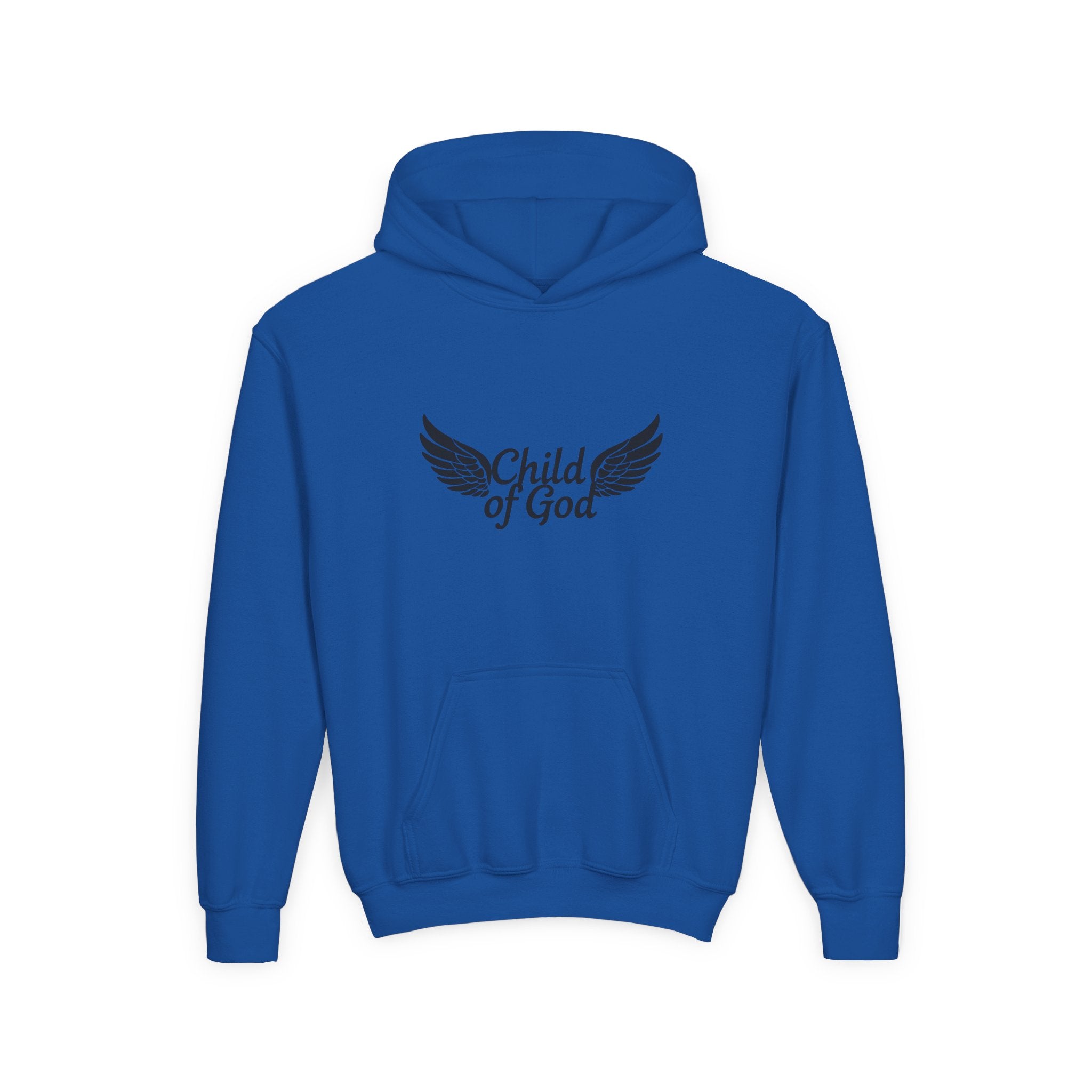 Child of God Youth Hoodie with Wings Design