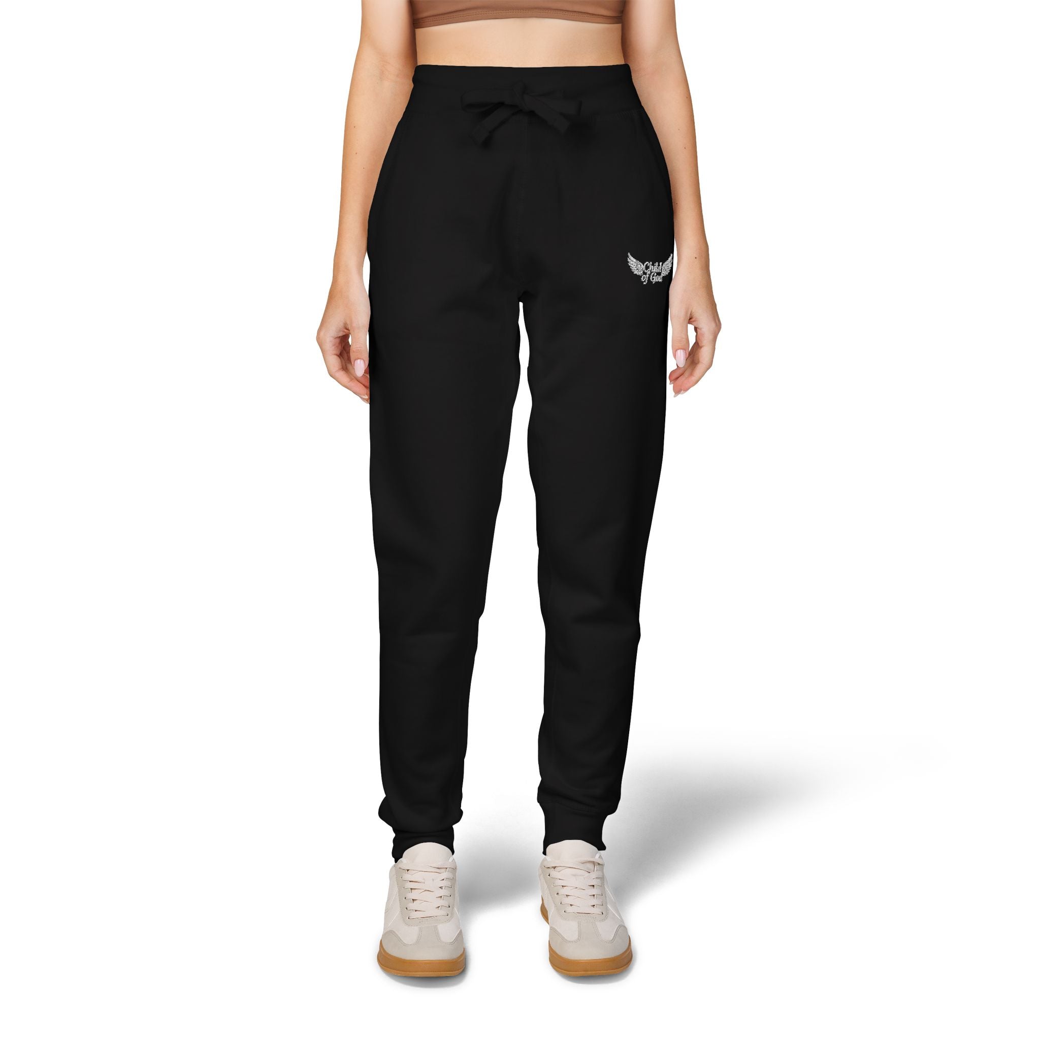 Embroidered Unisex Fleece Sweatpants - Cozy Comfort for Everyday Style