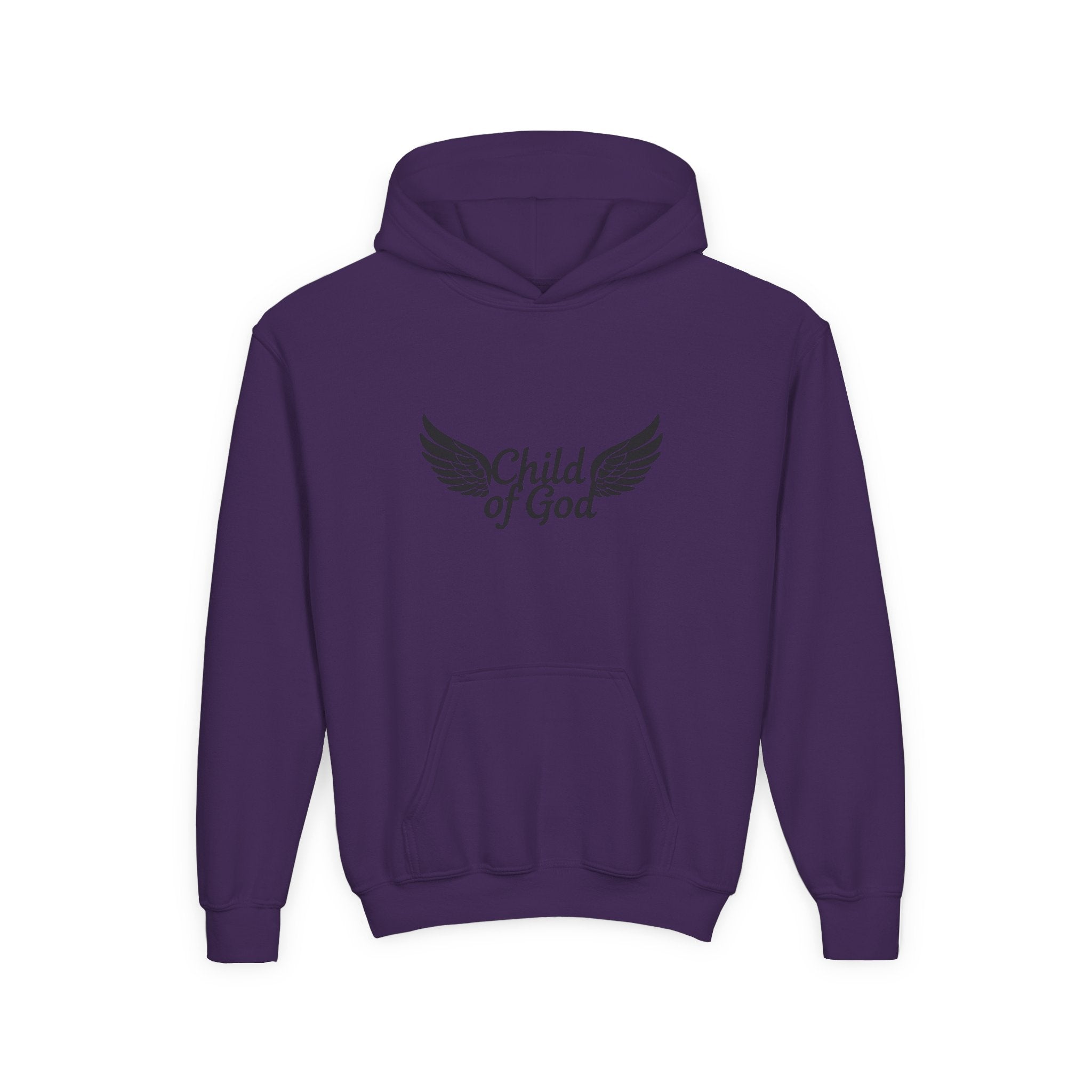 Child of God Youth Hoodie with Wings Design