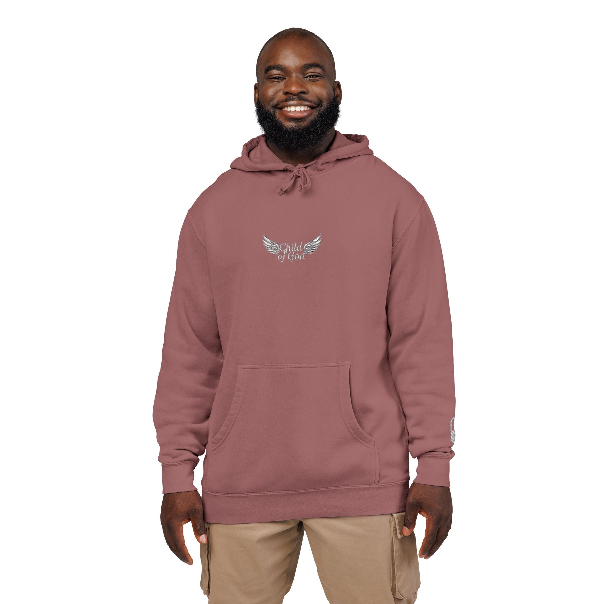 Embroidered Wings Unisex Pigment-Dyed Hoodie