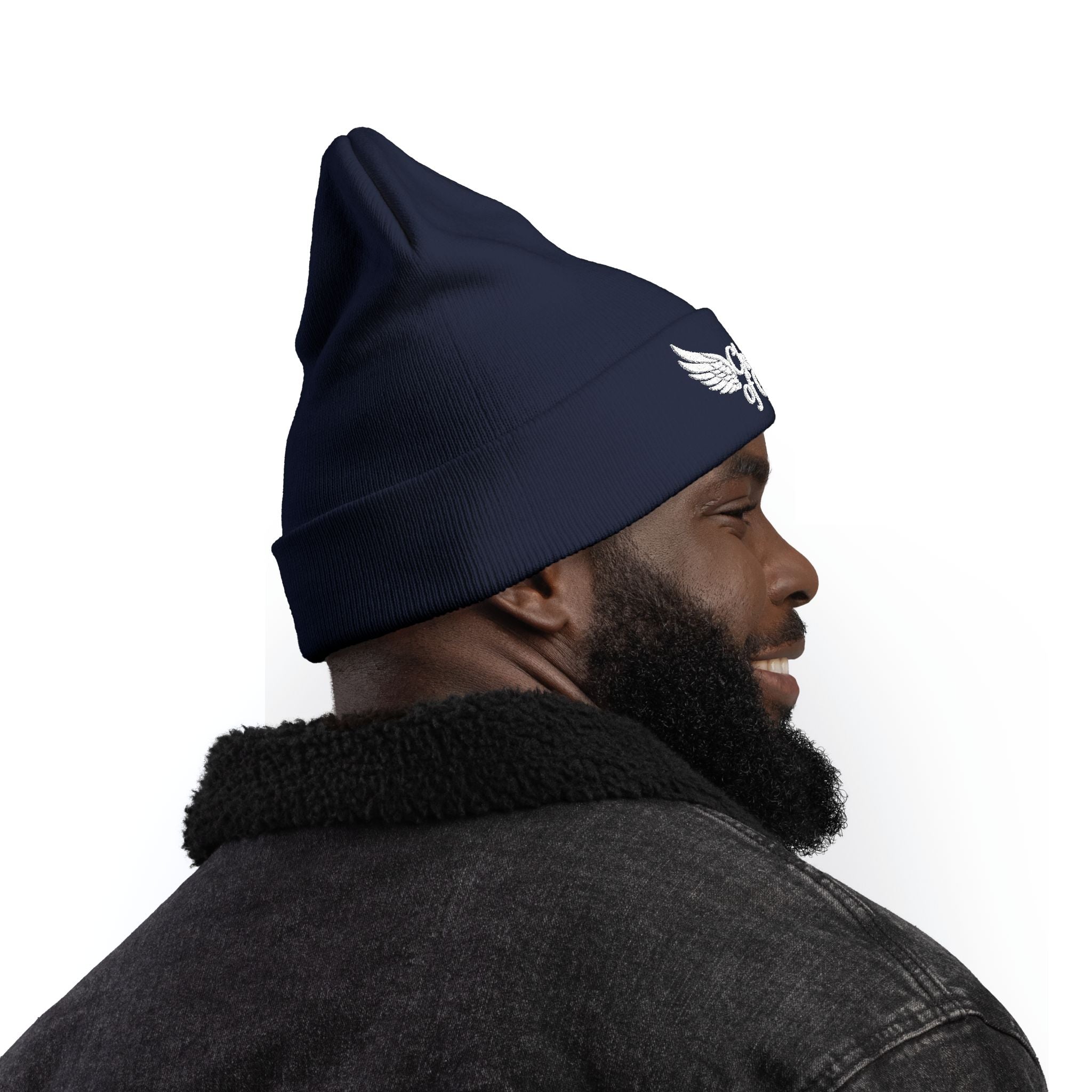 Embroidered Knit Beanie - Child of God Design