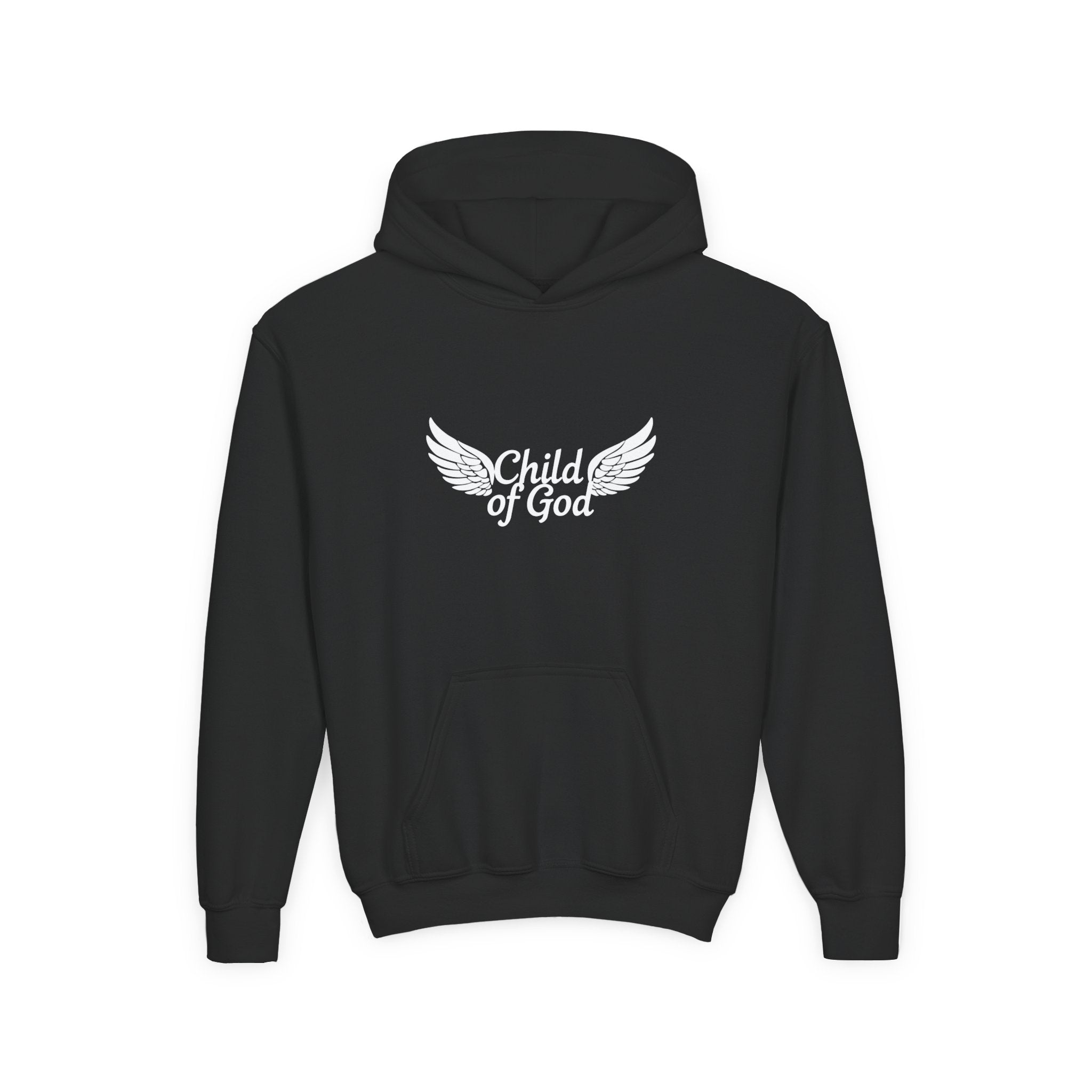 Child of God Youth Hoodie with Wings Design