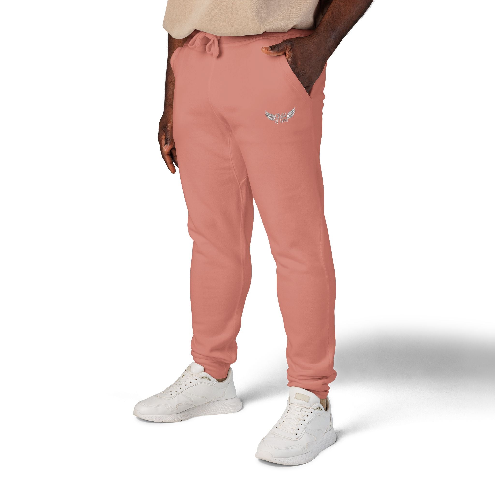 Embroidered Unisex Fleece Sweatpants - Cozy Comfort for Everyday Style