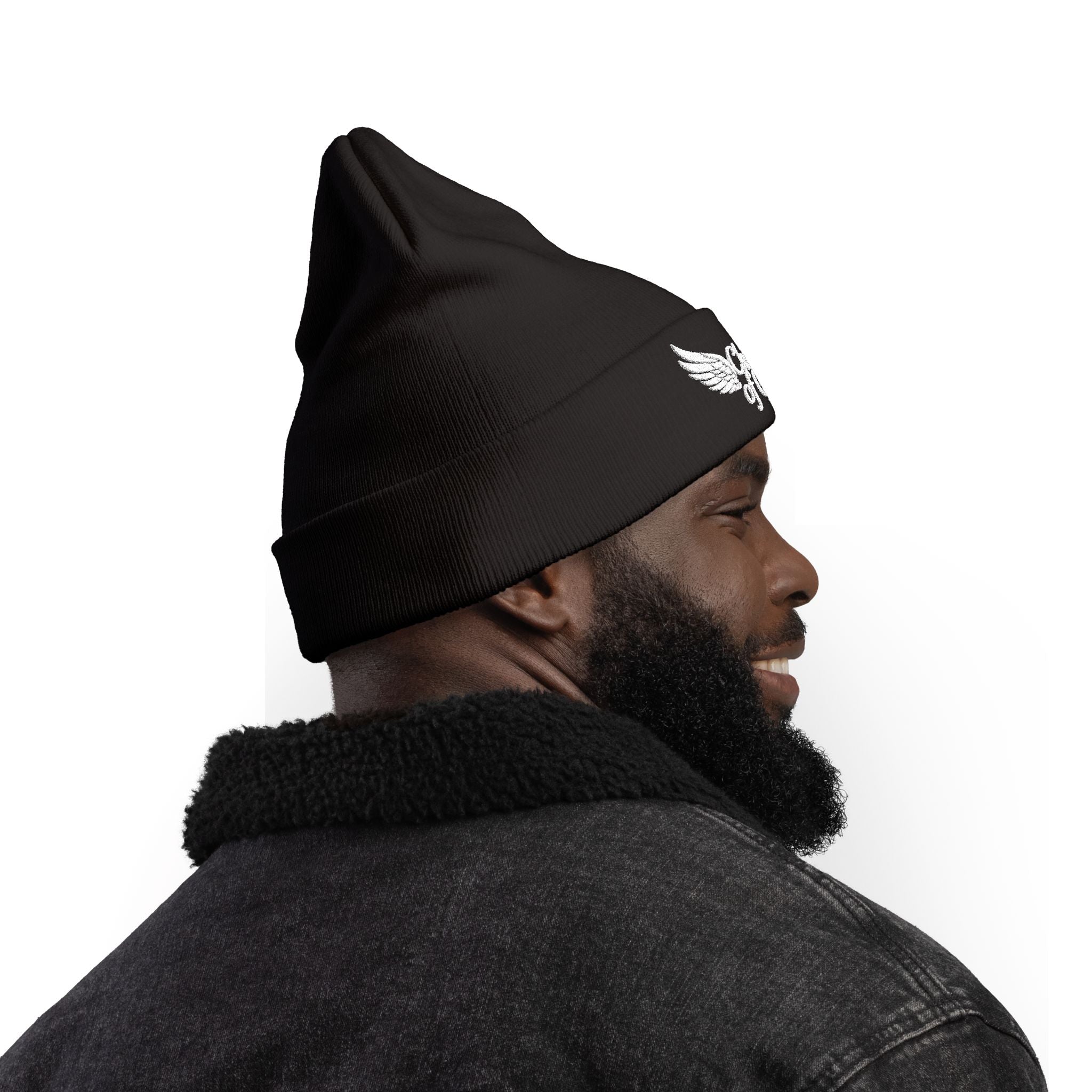 Embroidered Knit Beanie - Child of God Design