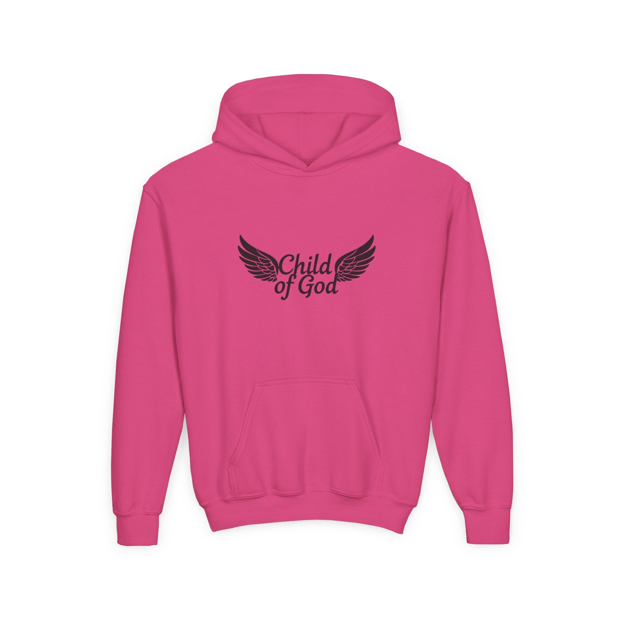 Child of God Youth Hoodie with Wings Design