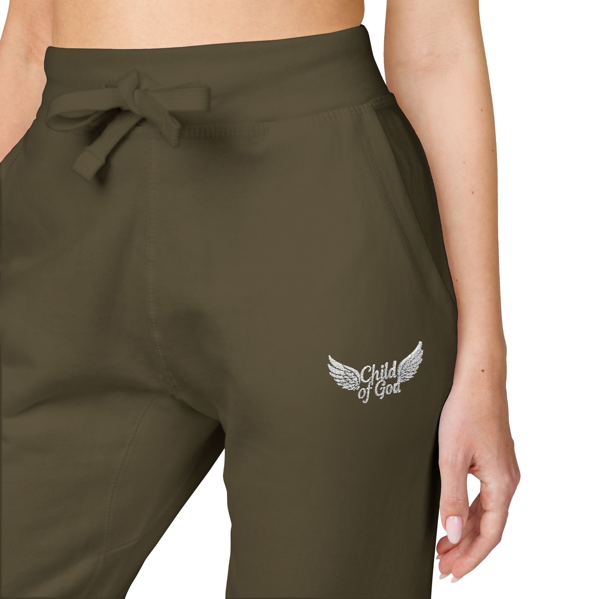 Embroidered Unisex Fleece Sweatpants - Cozy Comfort for Everyday Style