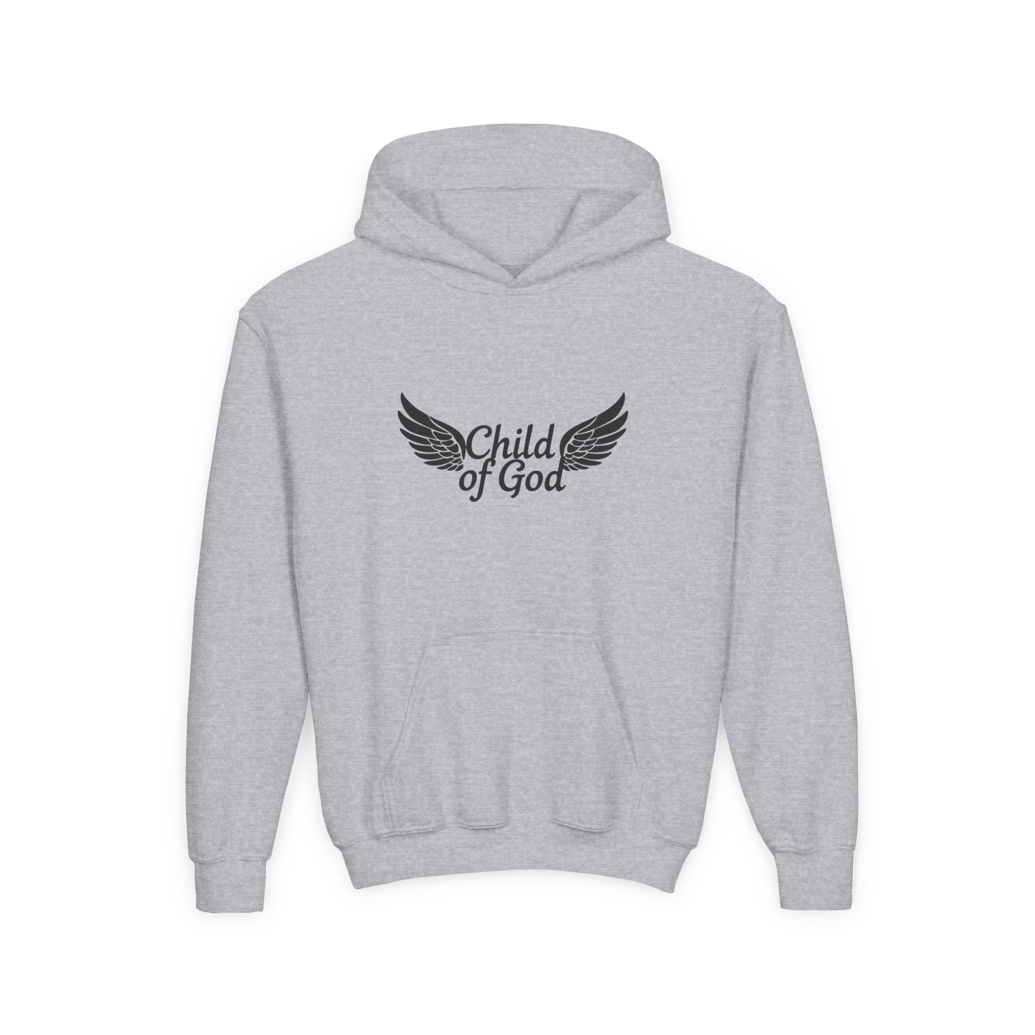 Child of God Youth Hoodie with Wings Design