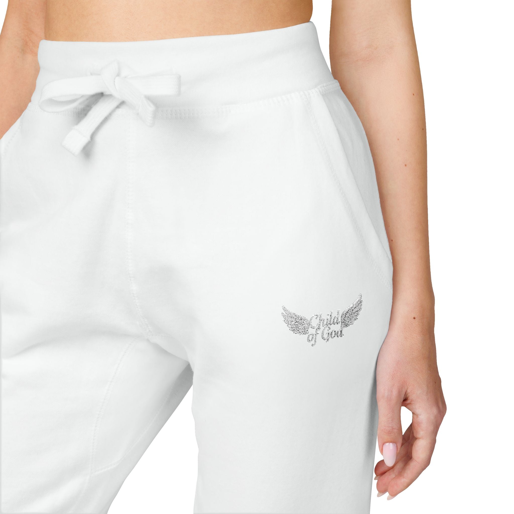 Embroidered Unisex Fleece Sweatpants - Cozy Comfort for Everyday Style