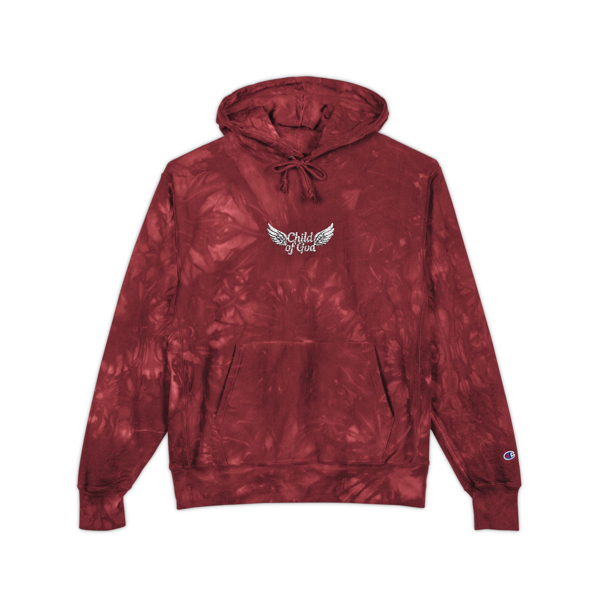 Tie-Dye Champion Hoodie with Embroidery