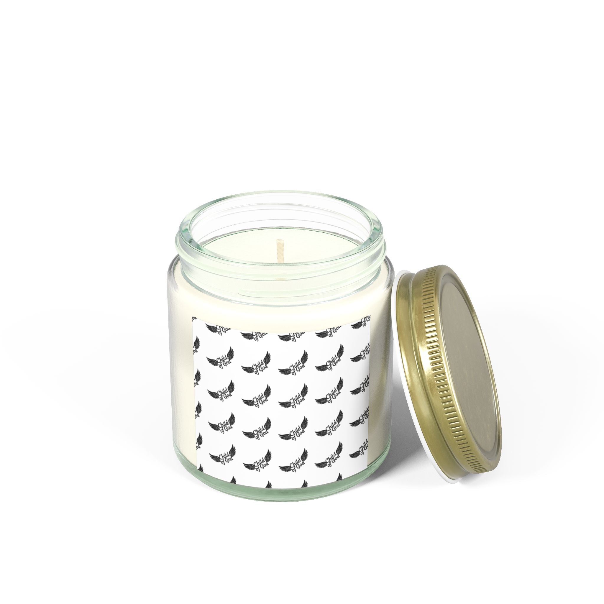 Aromatherapy Scented Candles - Coconut Apricot Wax (4oz, 9oz) with Elegant Feather Design