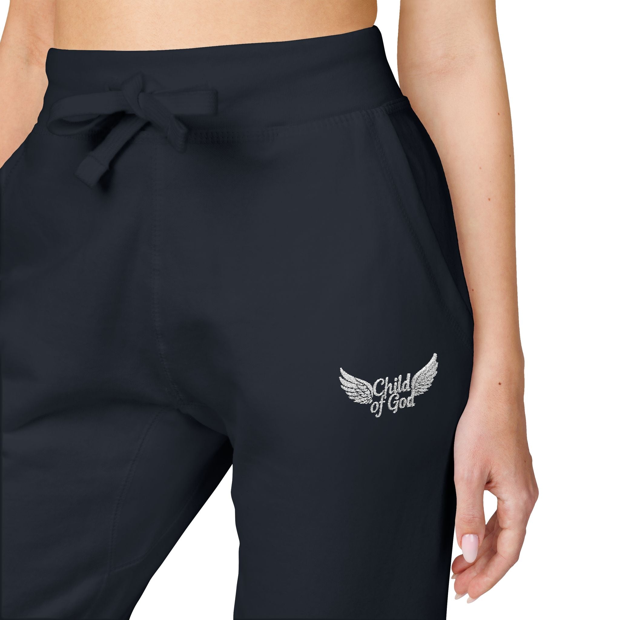 Embroidered Unisex Fleece Sweatpants - Cozy Comfort for Everyday Style