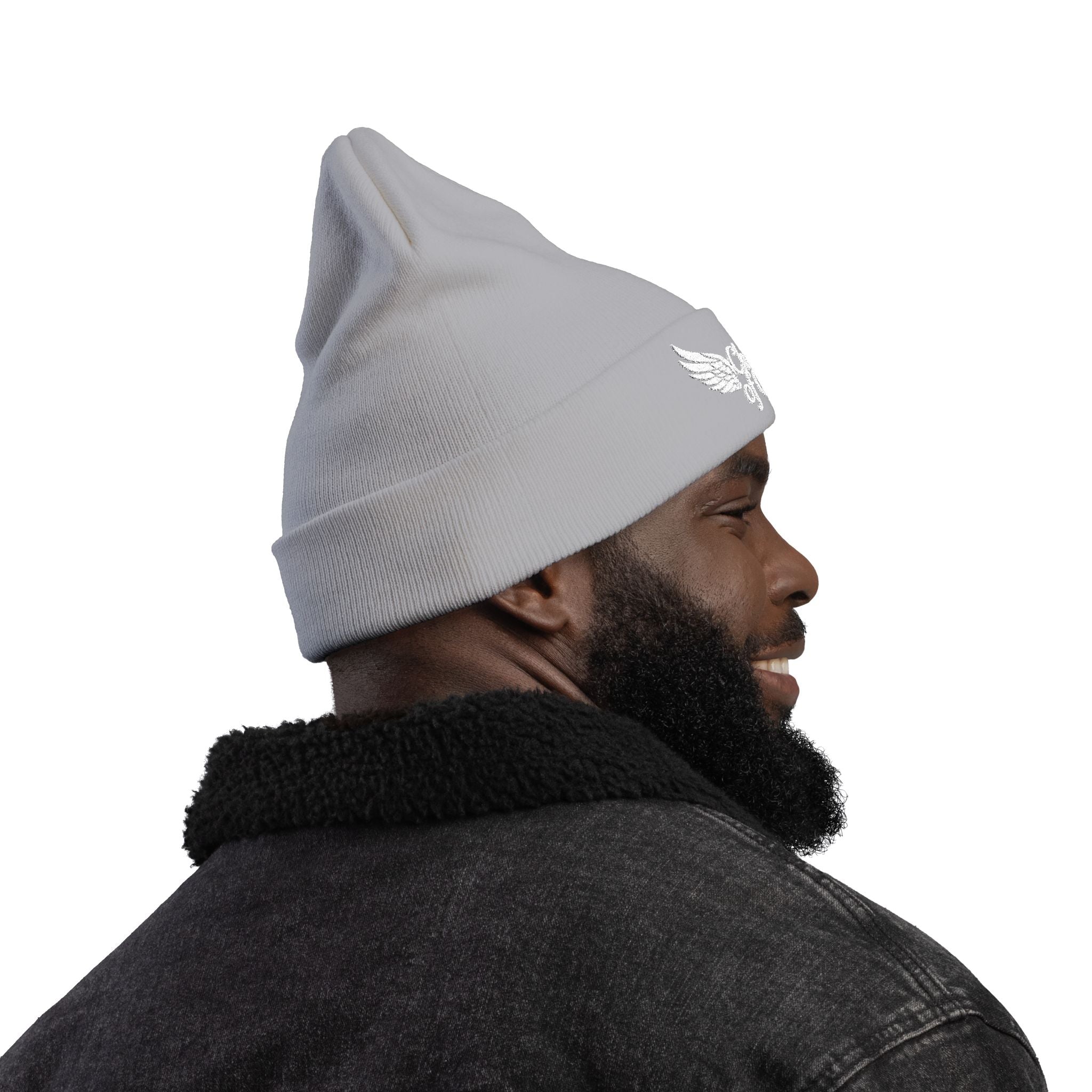 Embroidered Knit Beanie - Child of God Design