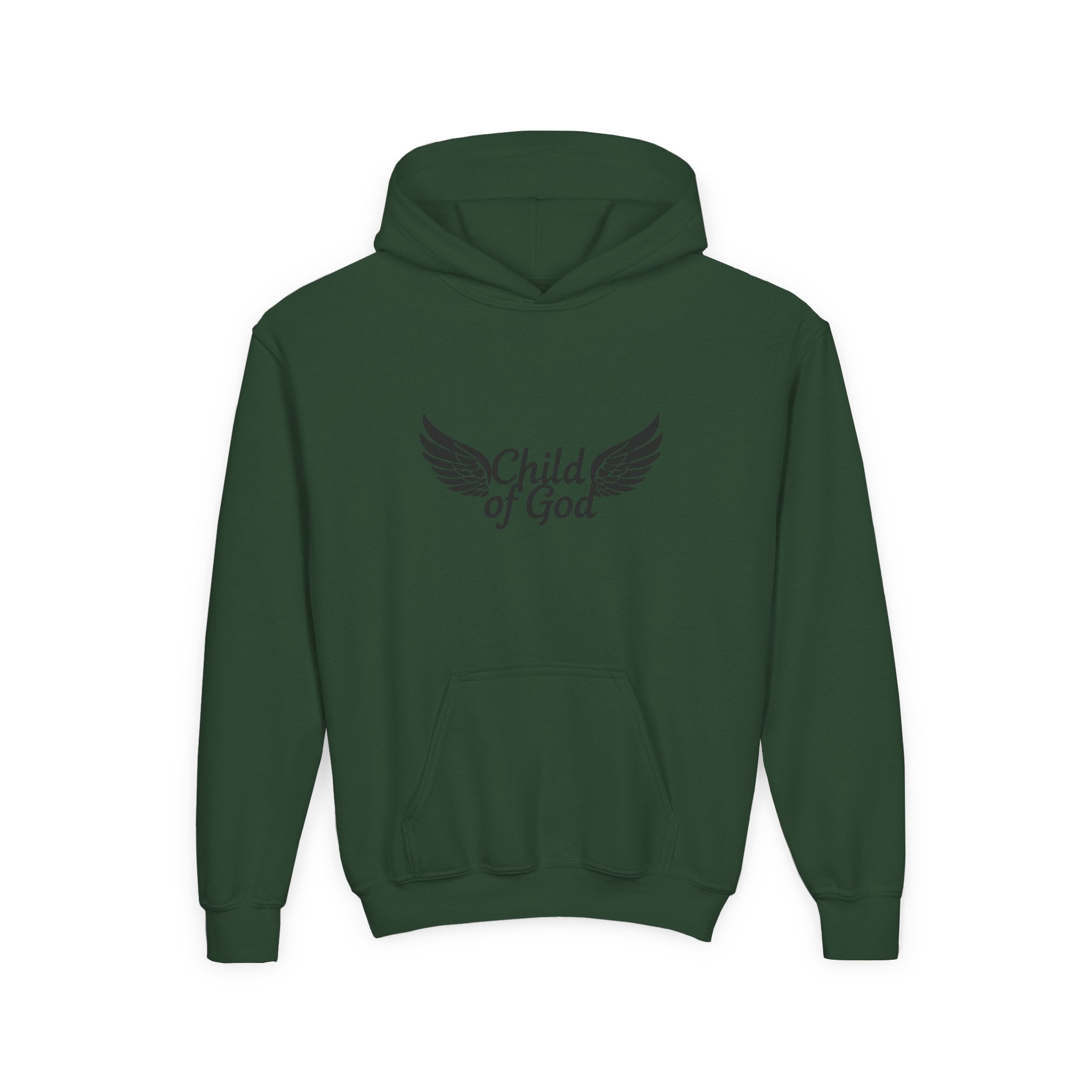 Child of God Youth Hoodie with Wings Design