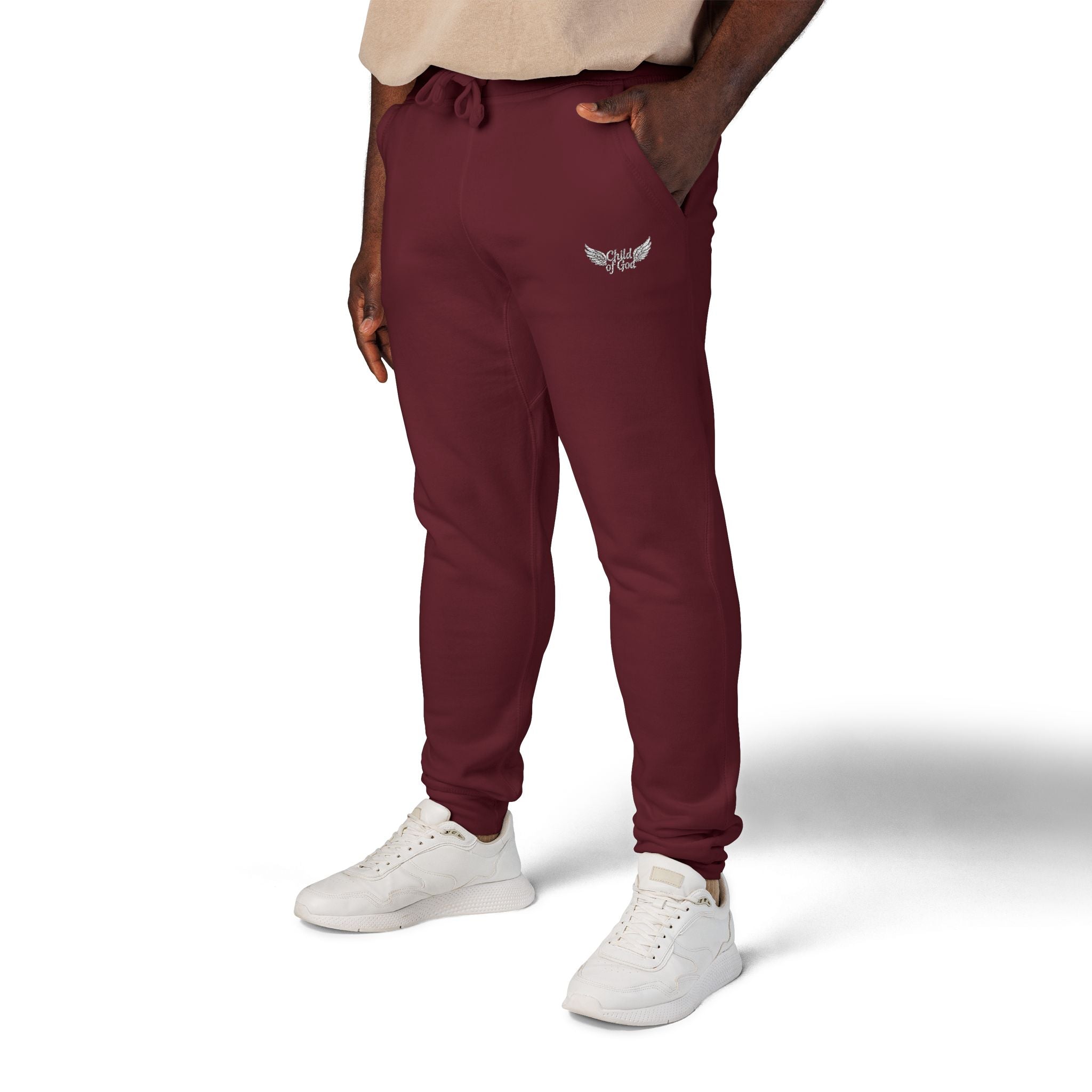 Embroidered Unisex Fleece Sweatpants - Cozy Comfort for Everyday Style