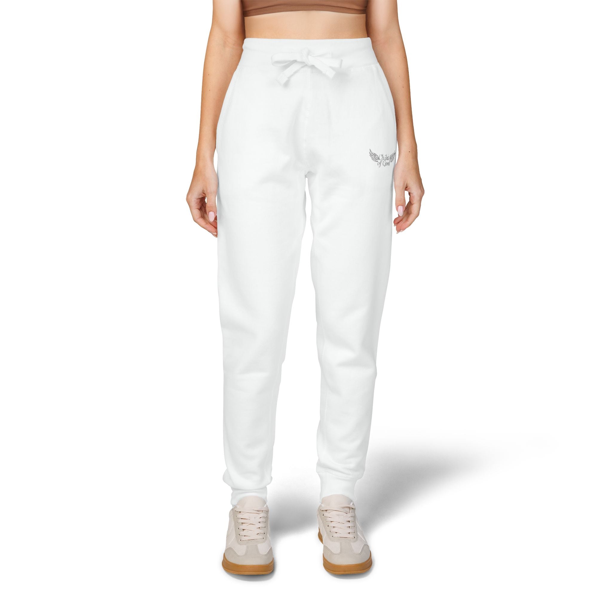Embroidered Unisex Fleece Sweatpants - Cozy Comfort for Everyday Style