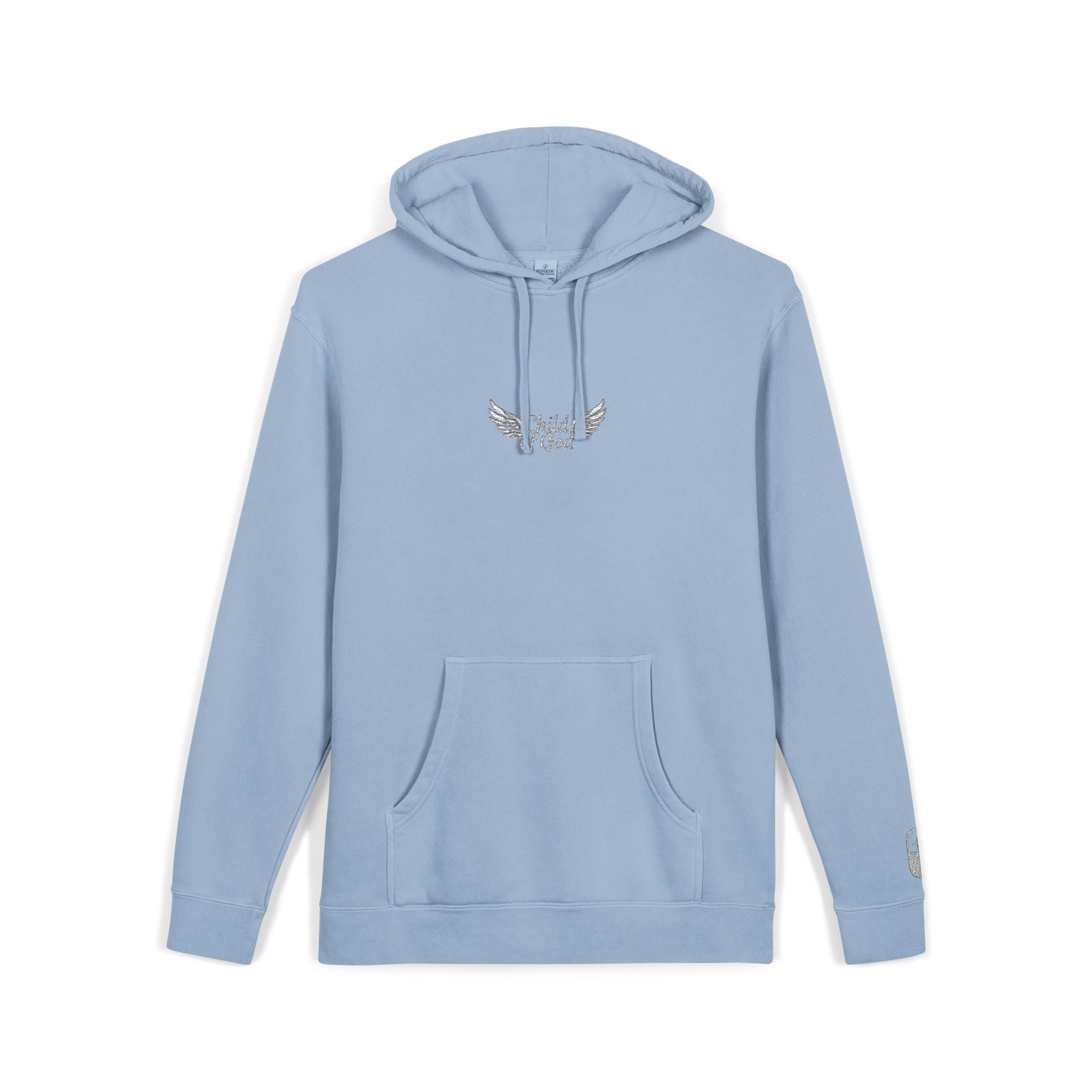 Embroidered Wings Unisex Pigment-Dyed Hoodie