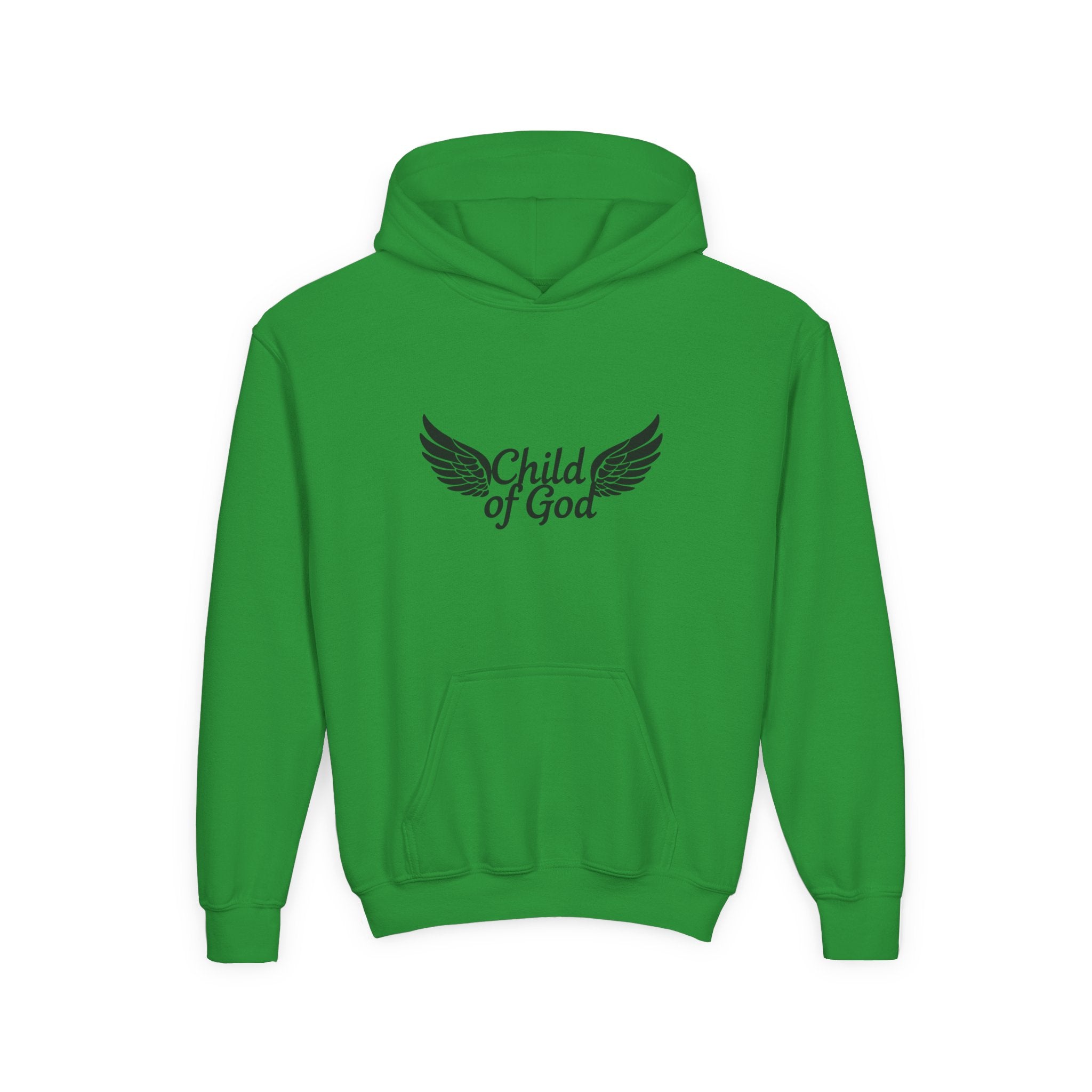 Child of God Youth Hoodie with Wings Design