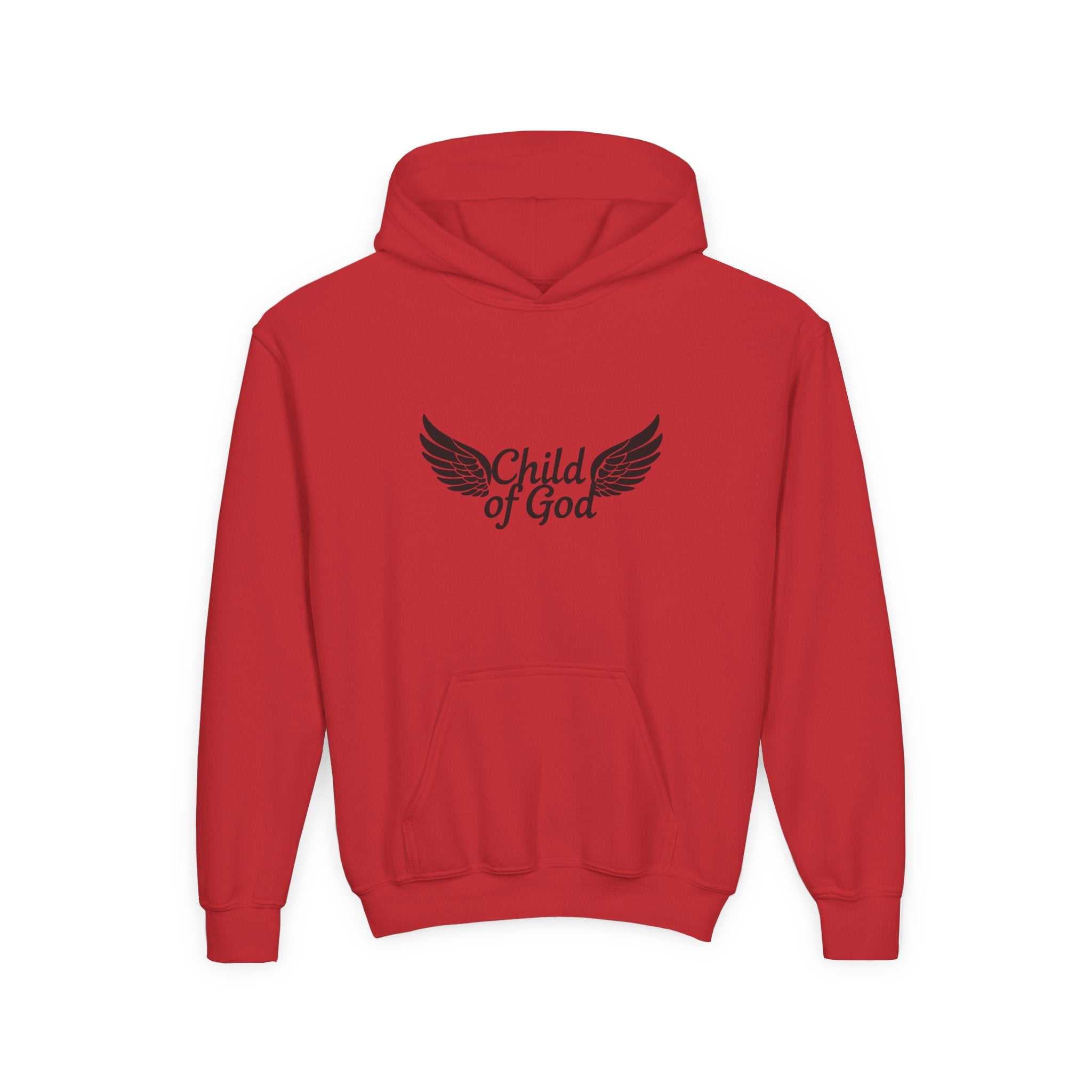 Child of God Youth Hoodie with Wings Design