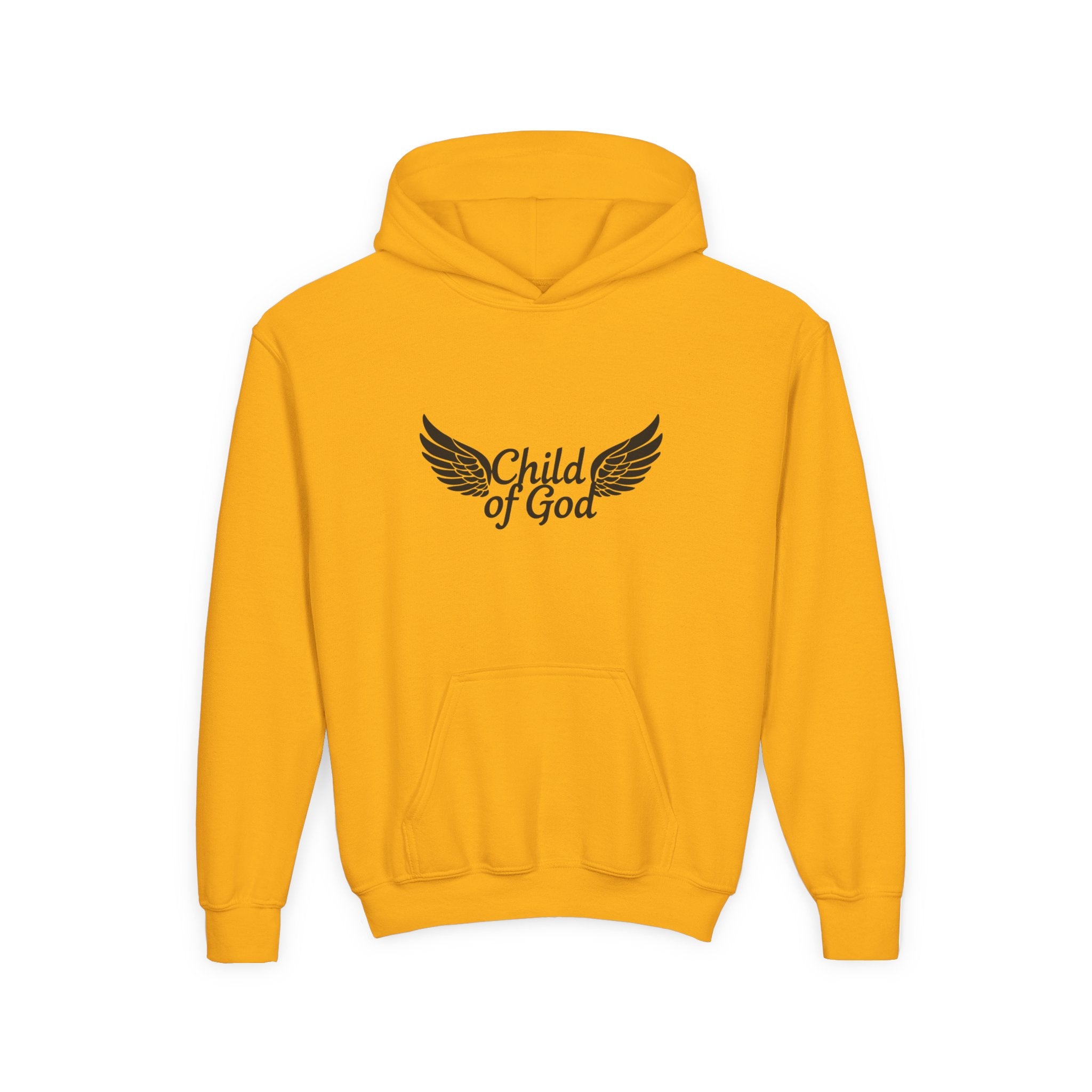 Child of God Youth Hoodie with Wings Design