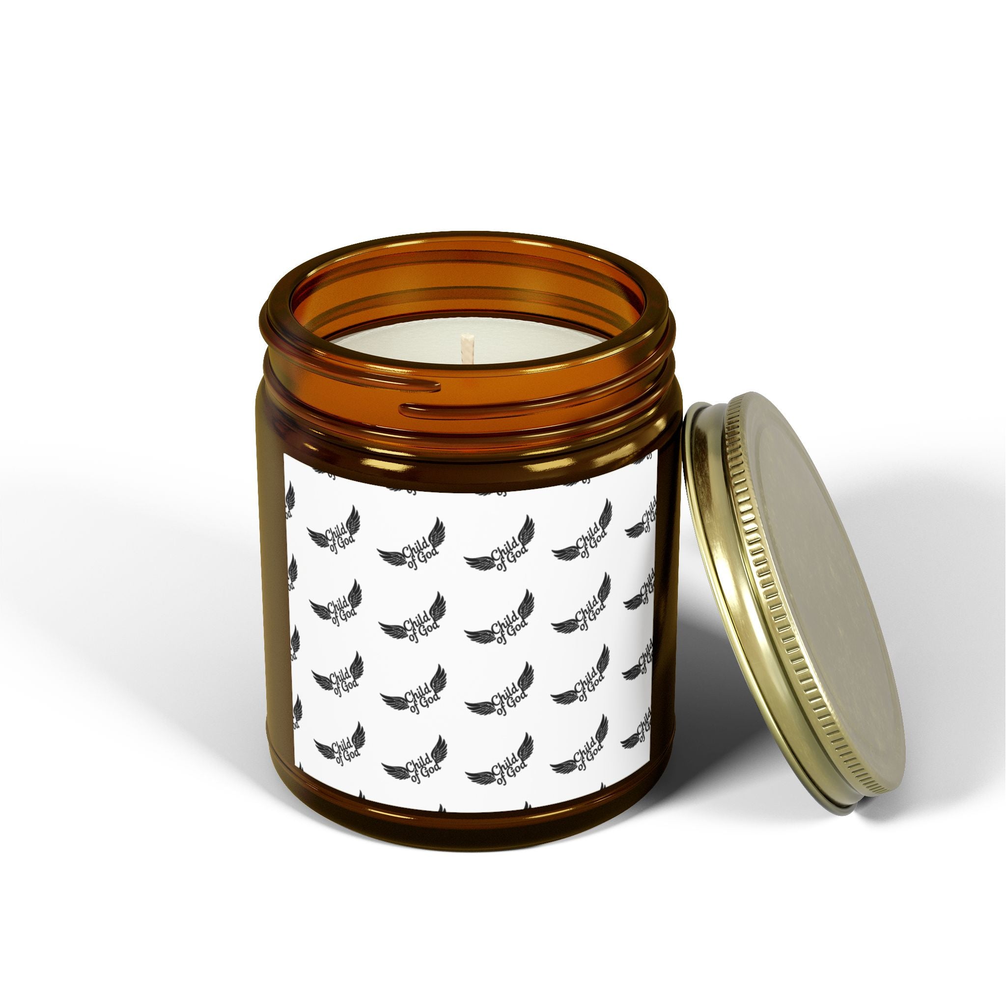 Aromatherapy Scented Candles - Coconut Apricot Wax (4oz, 9oz) with Elegant Feather Design