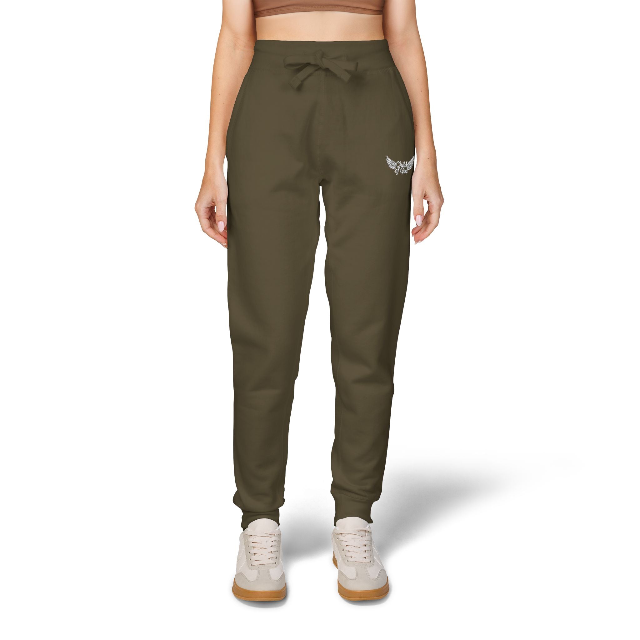 Embroidered Unisex Fleece Sweatpants - Cozy Comfort for Everyday Style