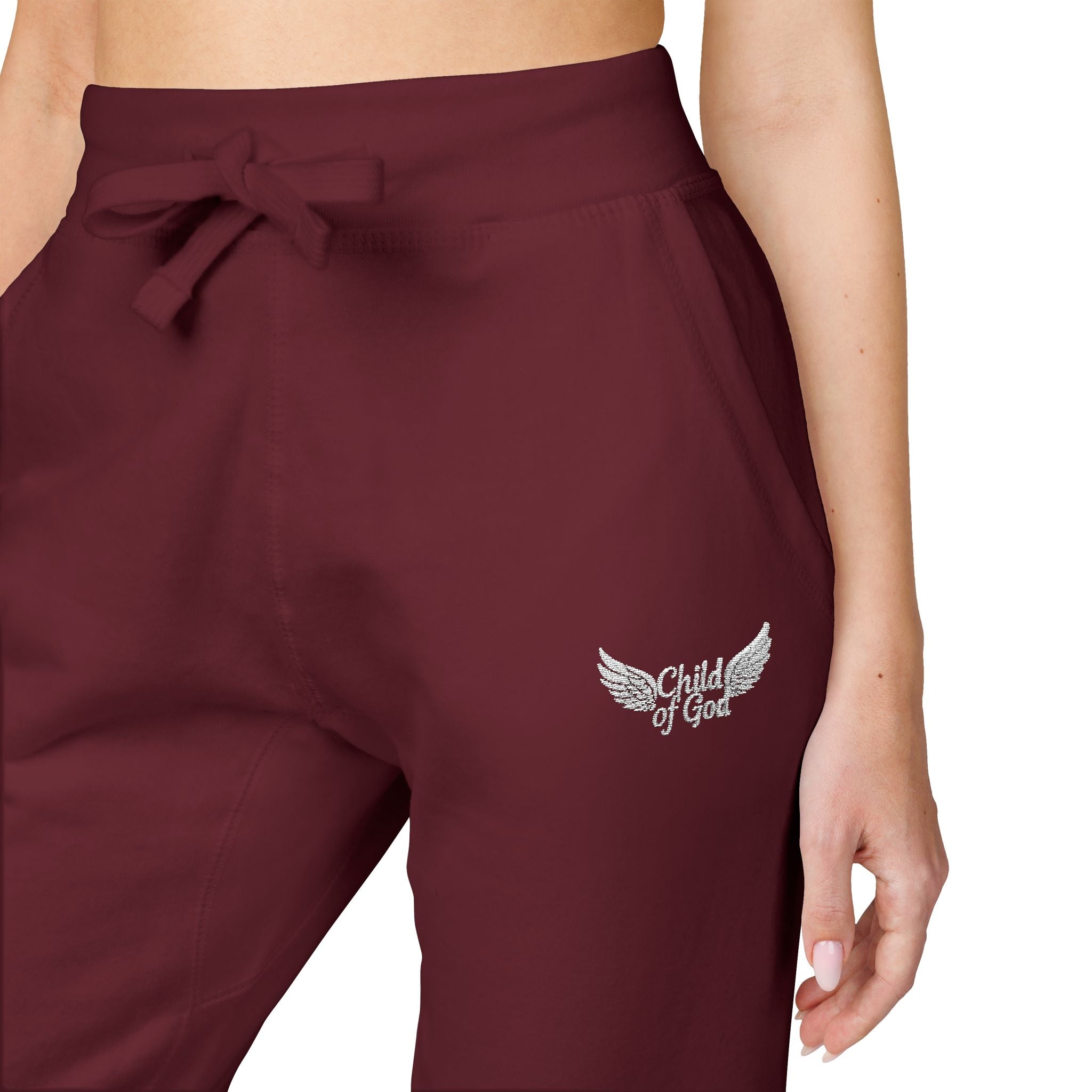Embroidered Unisex Fleece Sweatpants - Cozy Comfort for Everyday Style