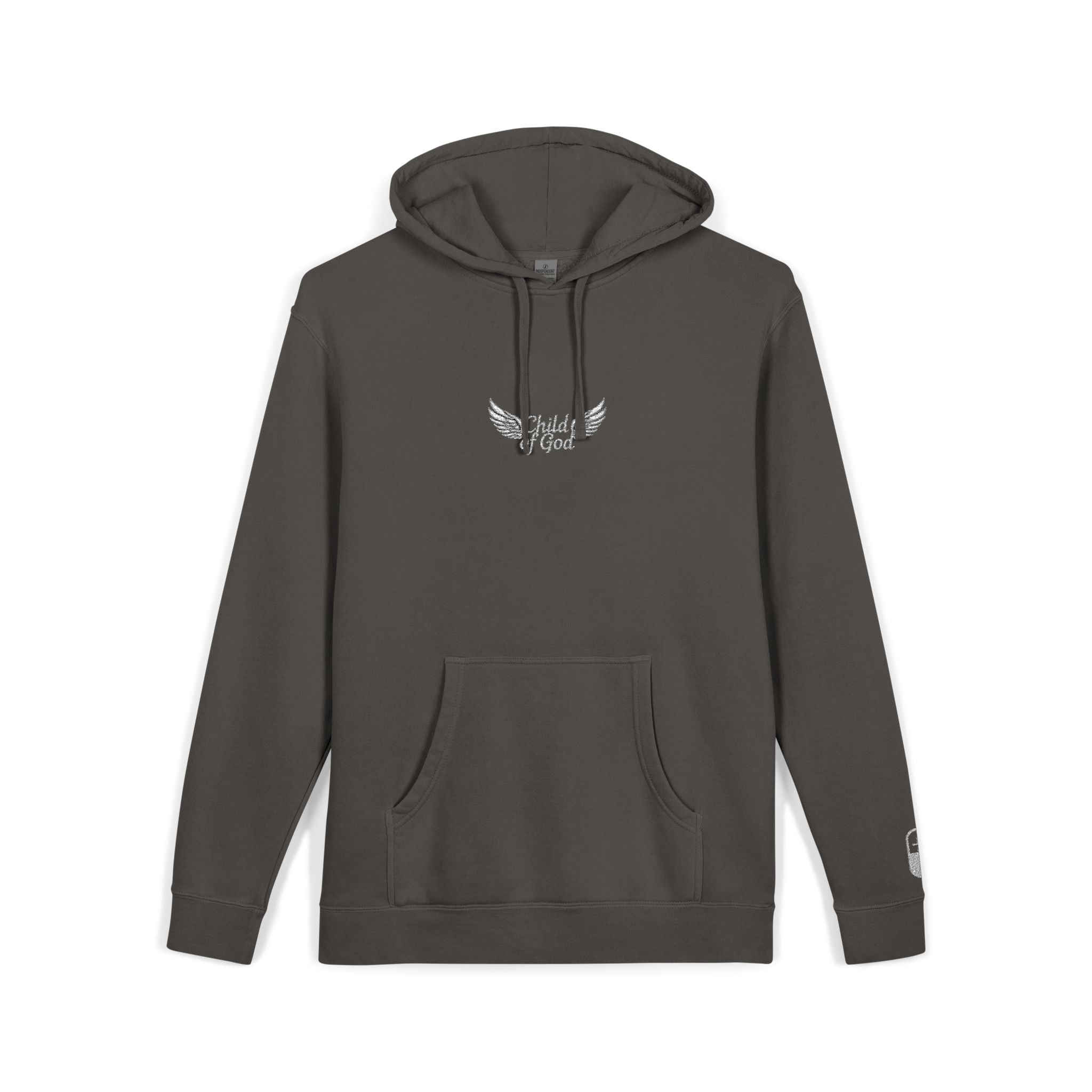 Embroidered Wings Unisex Pigment-Dyed Hoodie