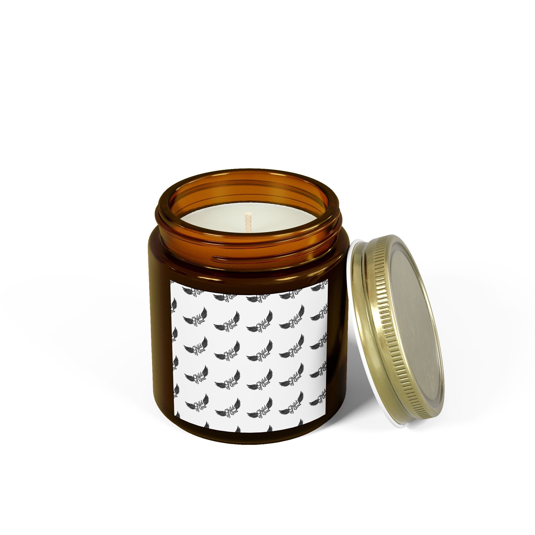 Aromatherapy Scented Candles - Coconut Apricot Wax (4oz, 9oz) with Elegant Feather Design