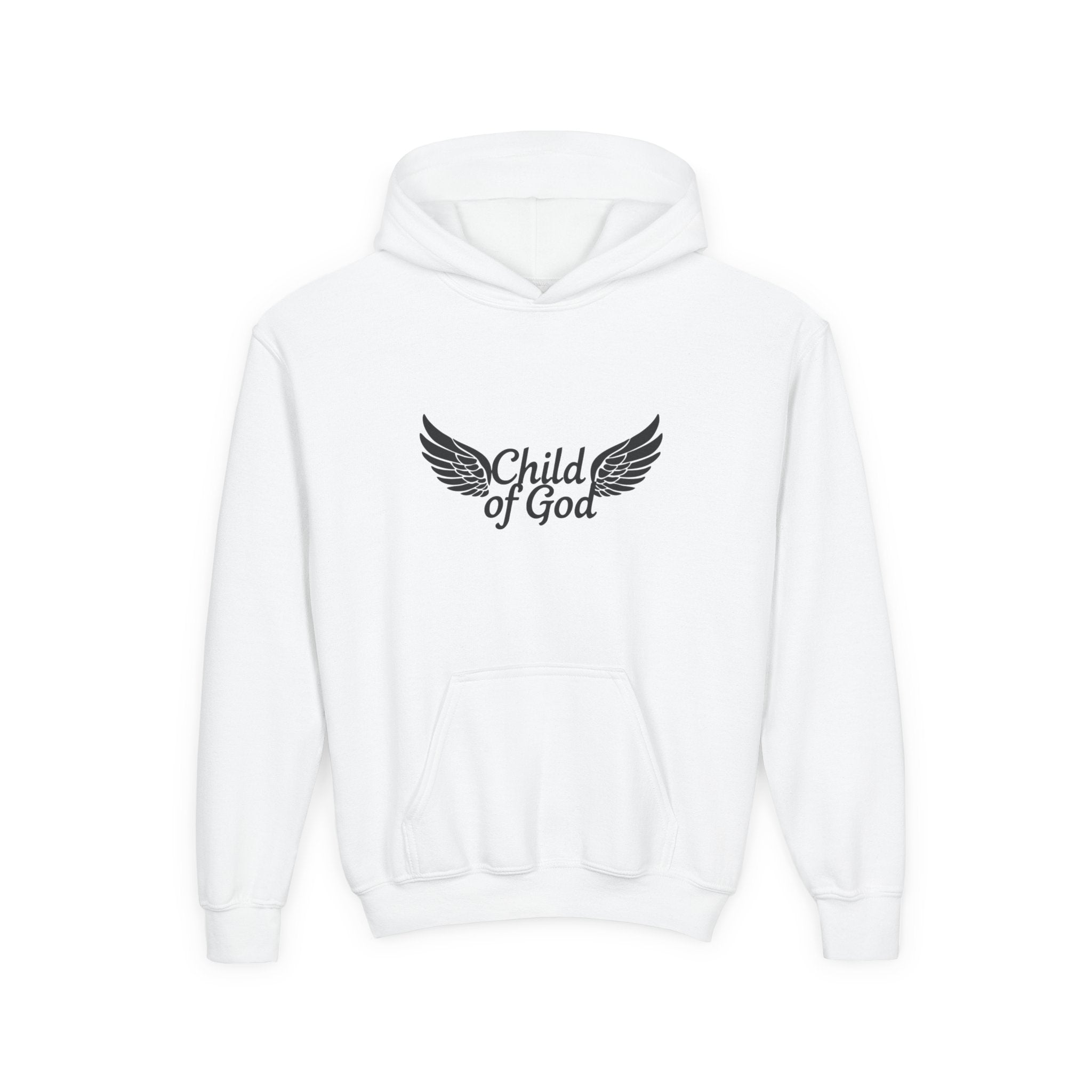 Child of God Youth Hoodie with Wings Design
