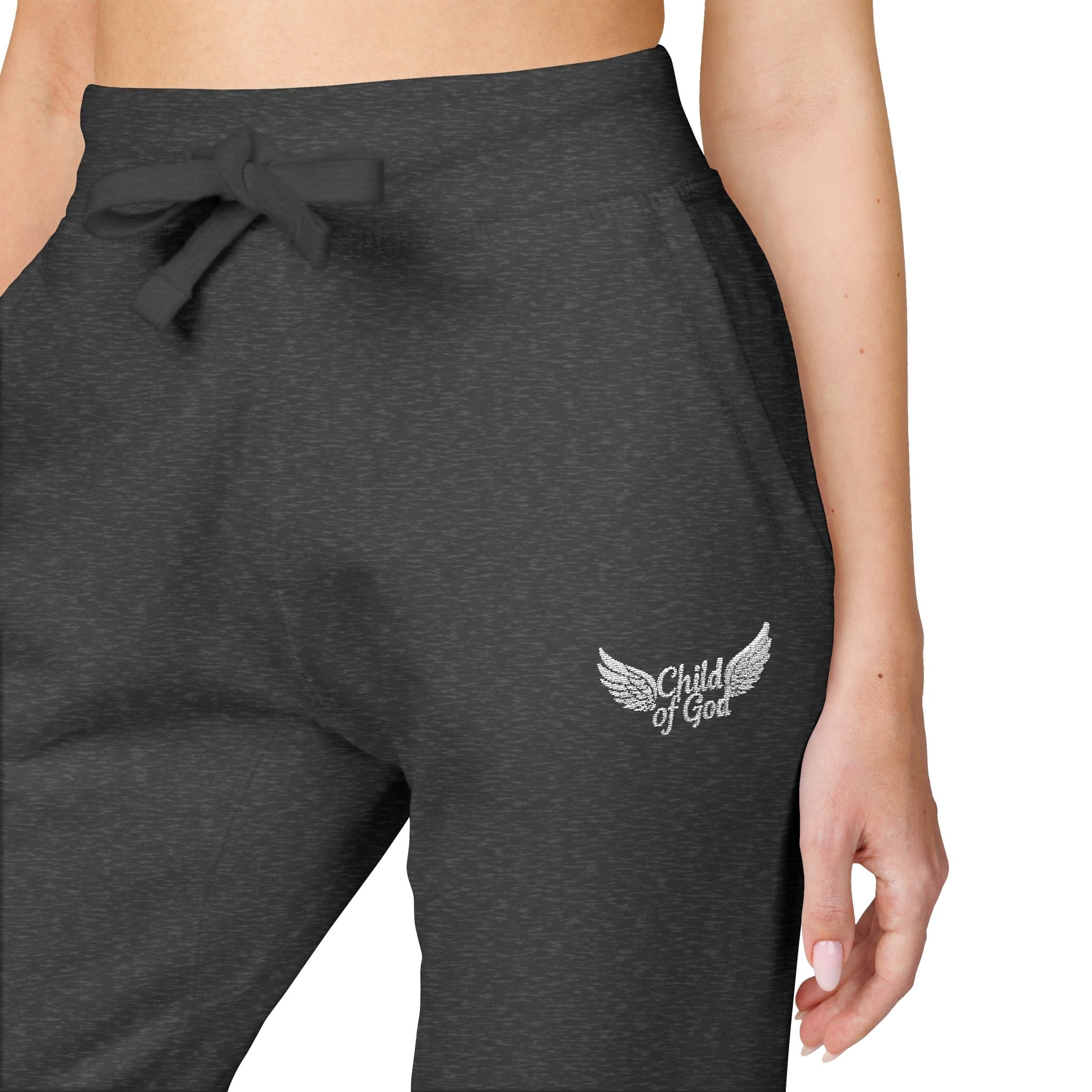Embroidered Unisex Fleece Sweatpants - Cozy Comfort for Everyday Style