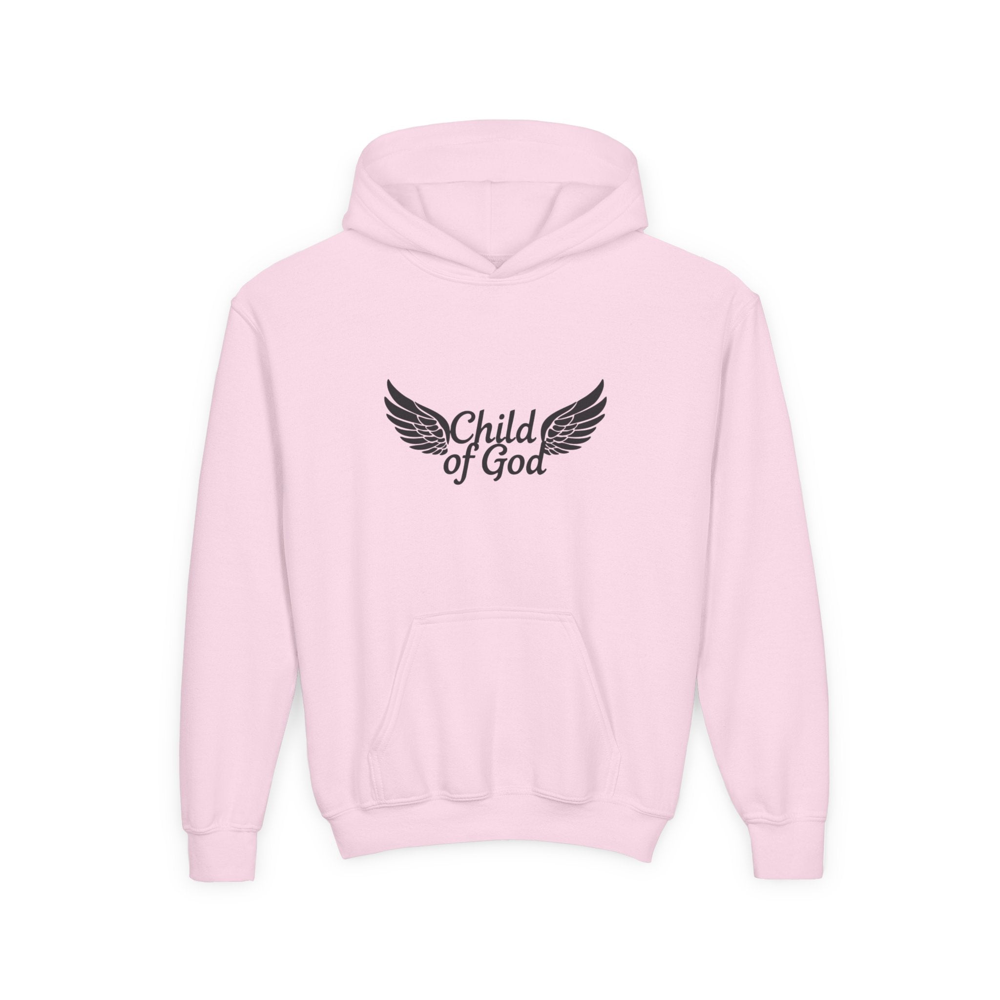 Child of God Youth Hoodie with Wings Design