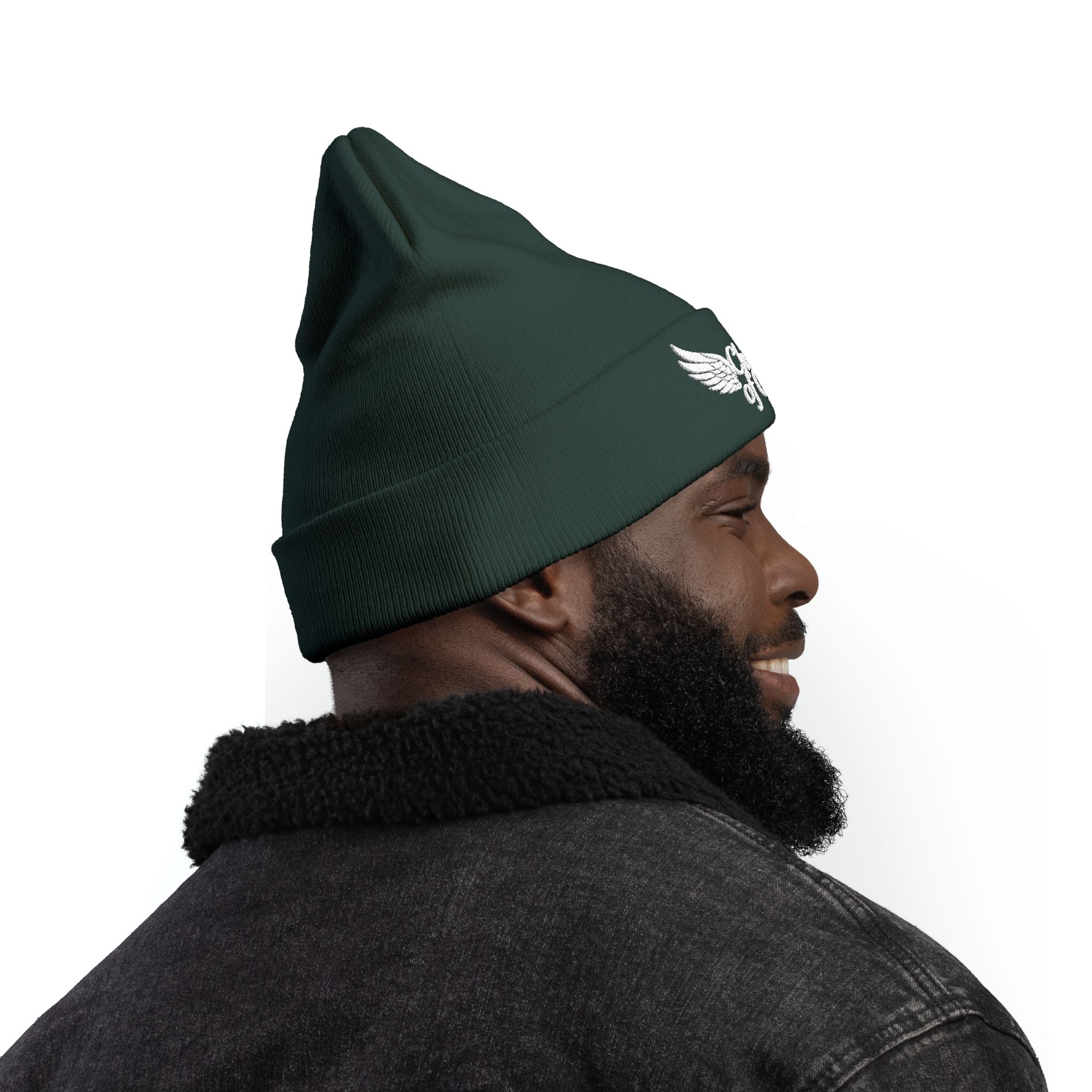 Embroidered Knit Beanie - Child of God Design