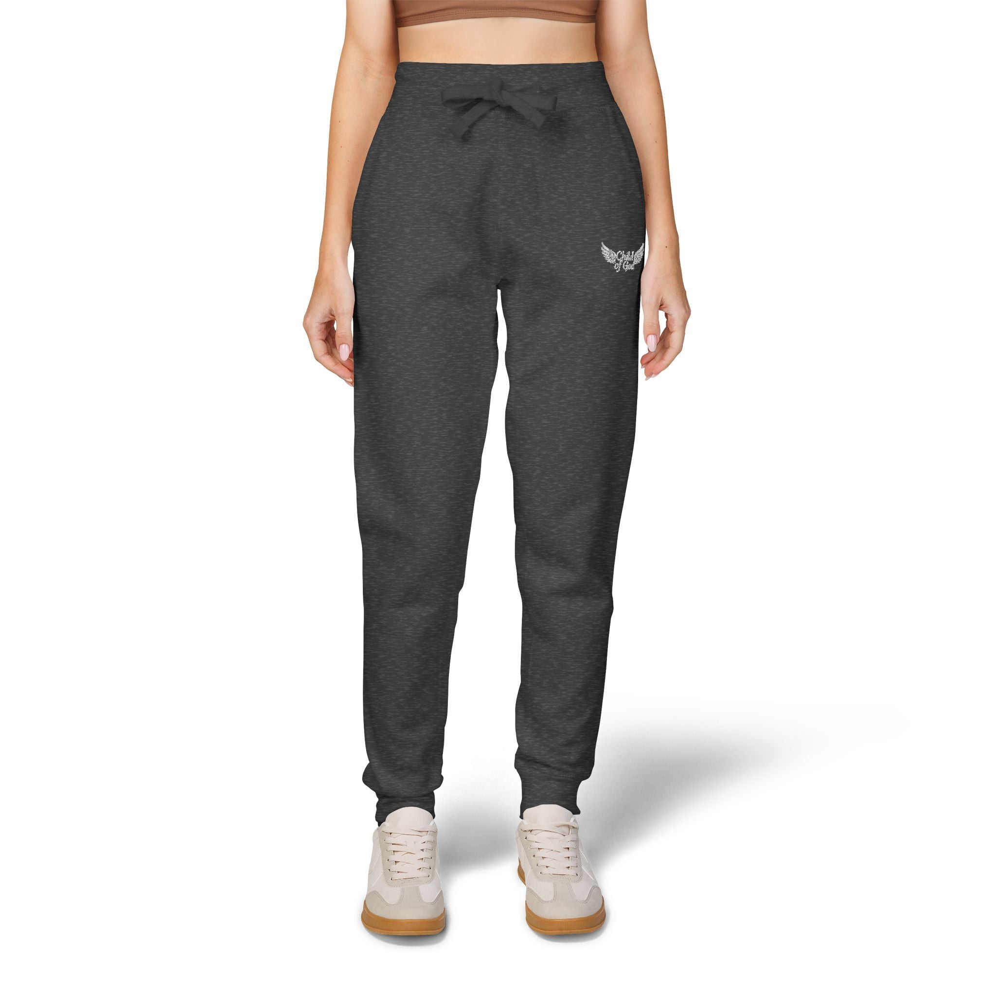 Embroidered Unisex Fleece Sweatpants - Cozy Comfort for Everyday Style