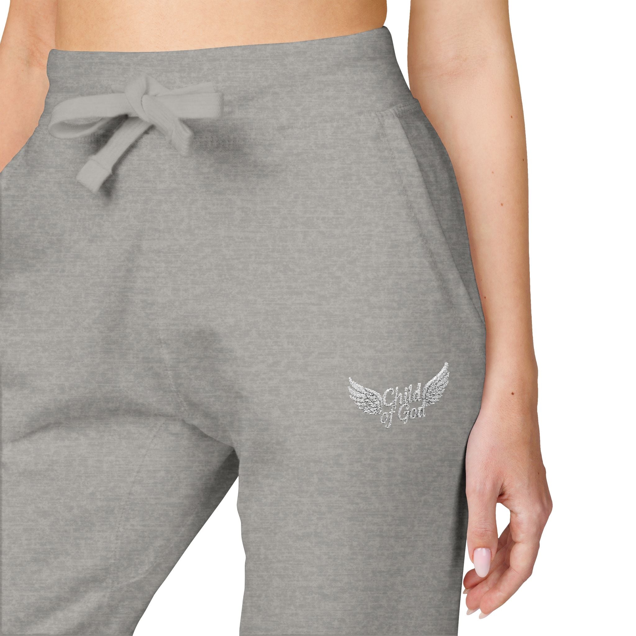 Embroidered Unisex Fleece Sweatpants - Cozy Comfort for Everyday Style