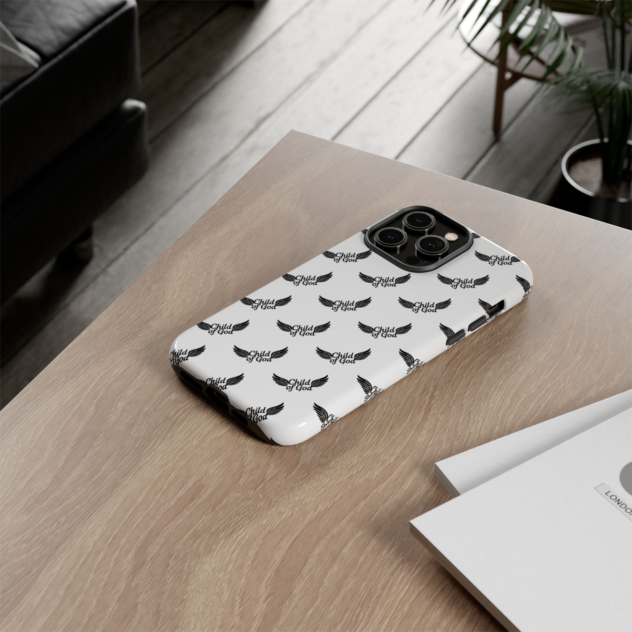 Stylish Tough Phone Case with Wing Design