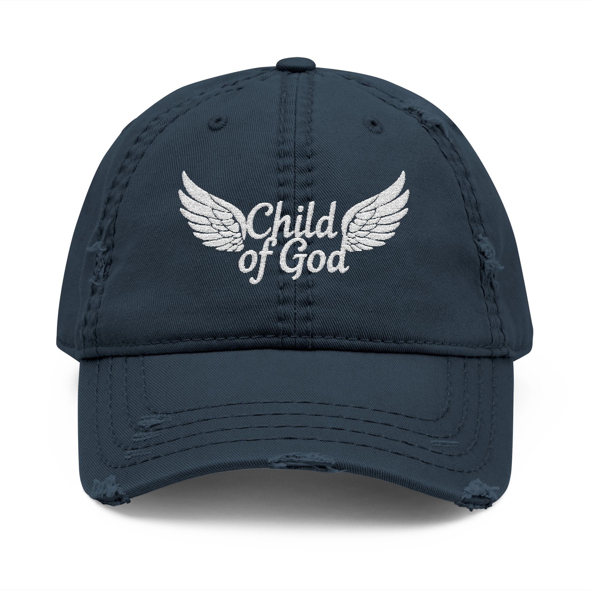 Embroidered Distressed Dad Hat - 'Child of God'