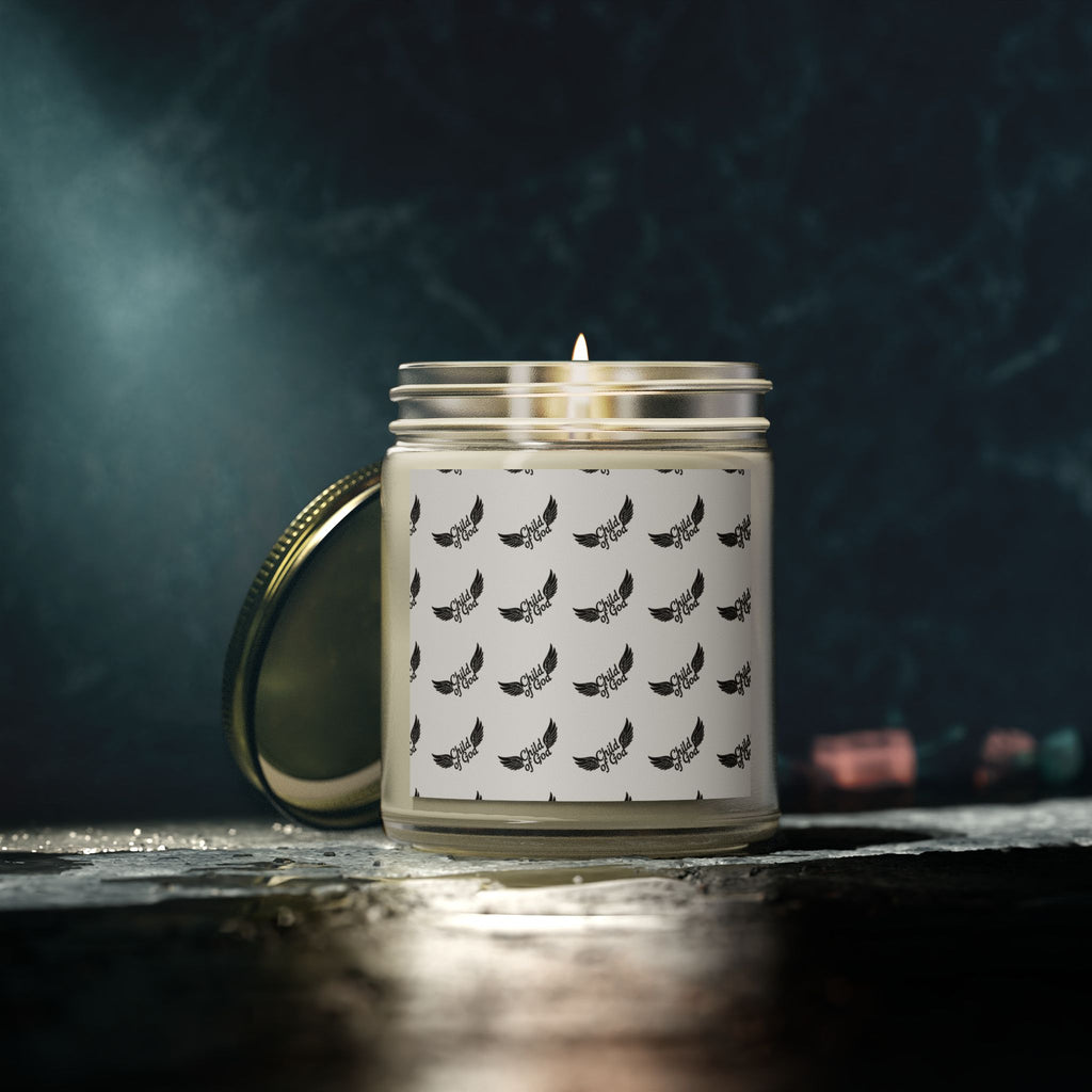 Aromatherapy Scented Candles - Coconut Apricot Wax (4oz, 9oz) with Elegant Feather Design