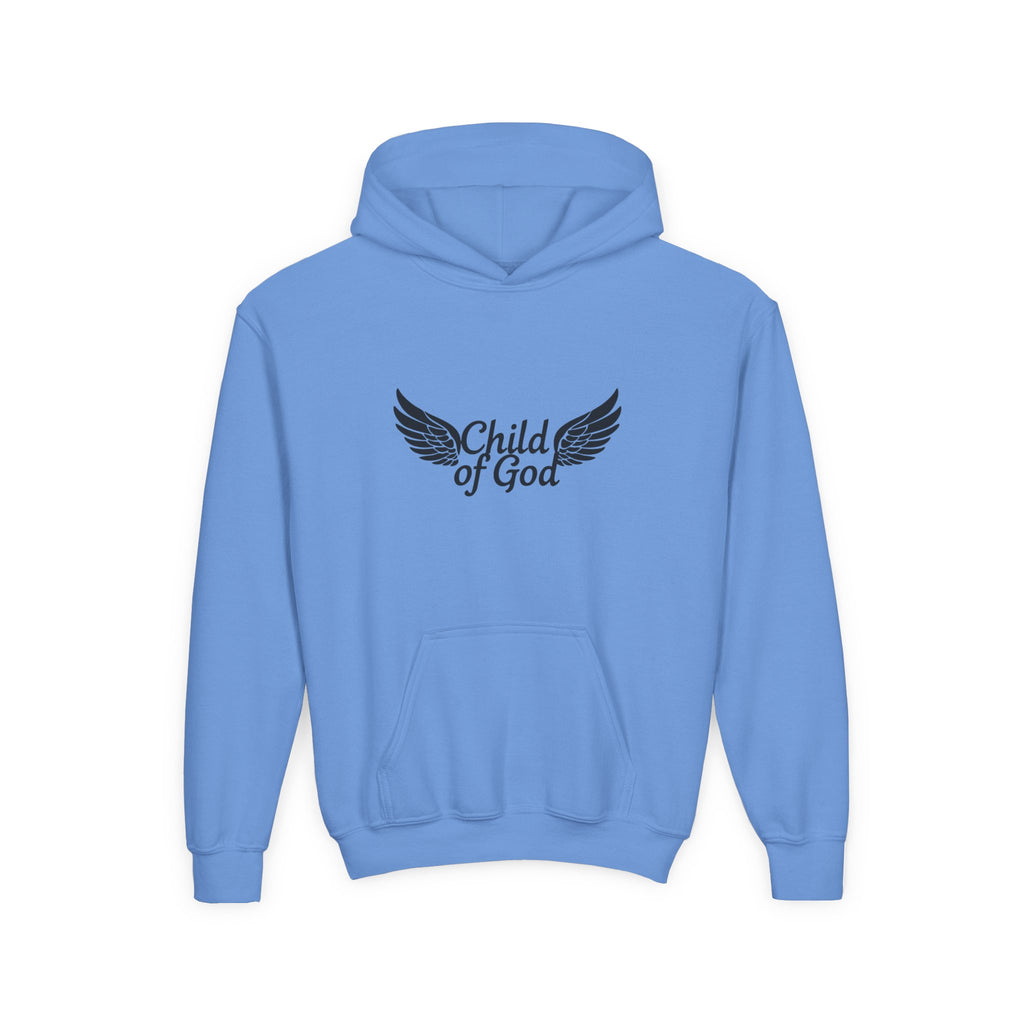 Child of God Youth Hoodie with Wings Design