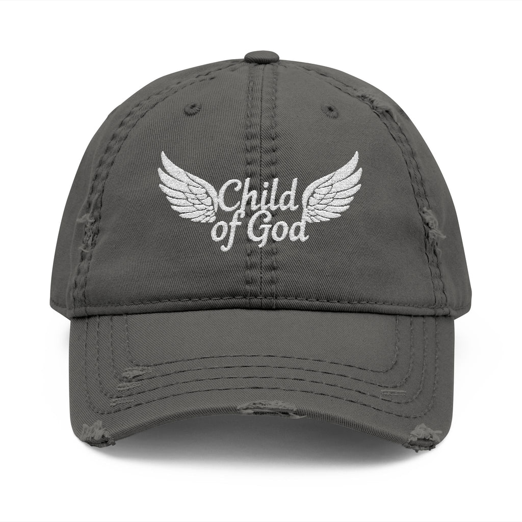 Embroidered Distressed Dad Hat - 'Child of God'