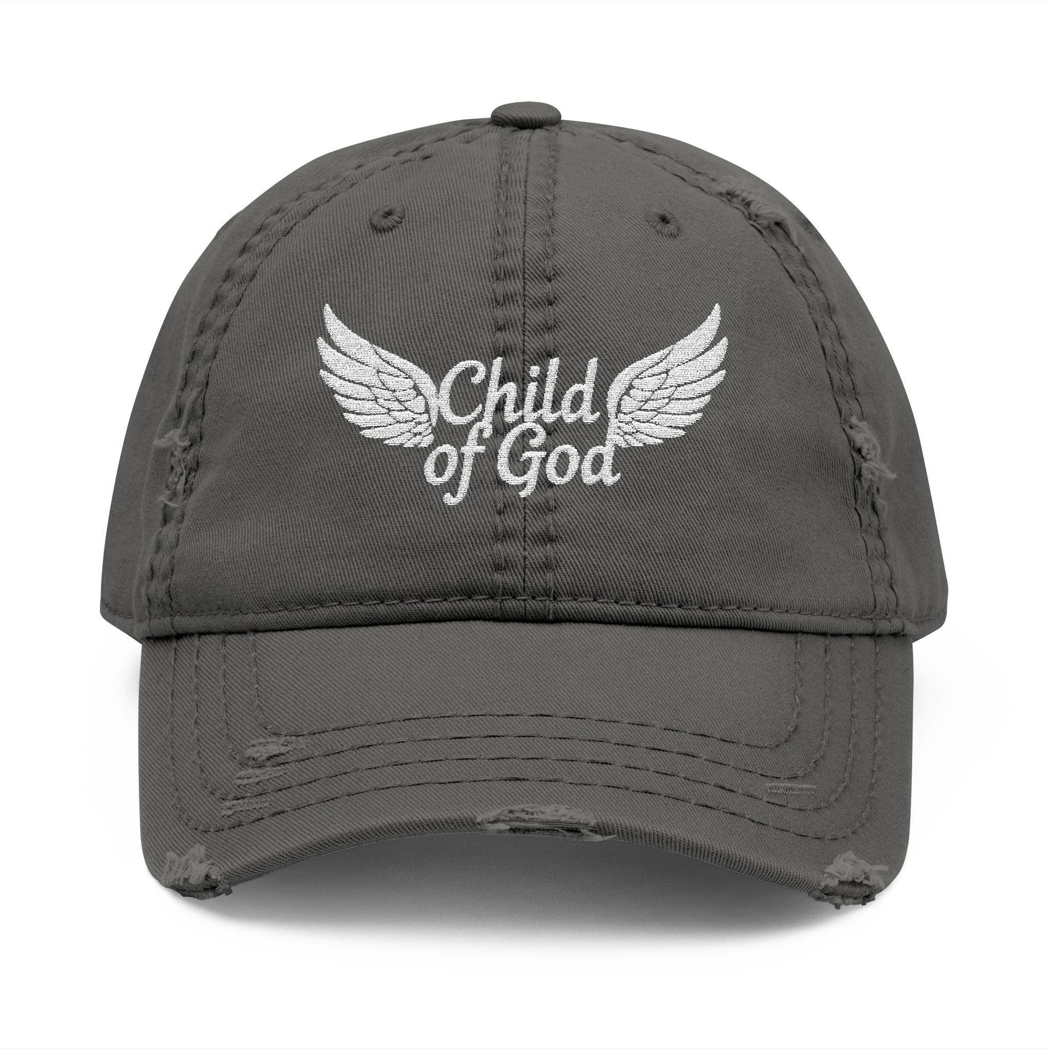 Embroidered Distressed Dad Hat - 'Child of God'