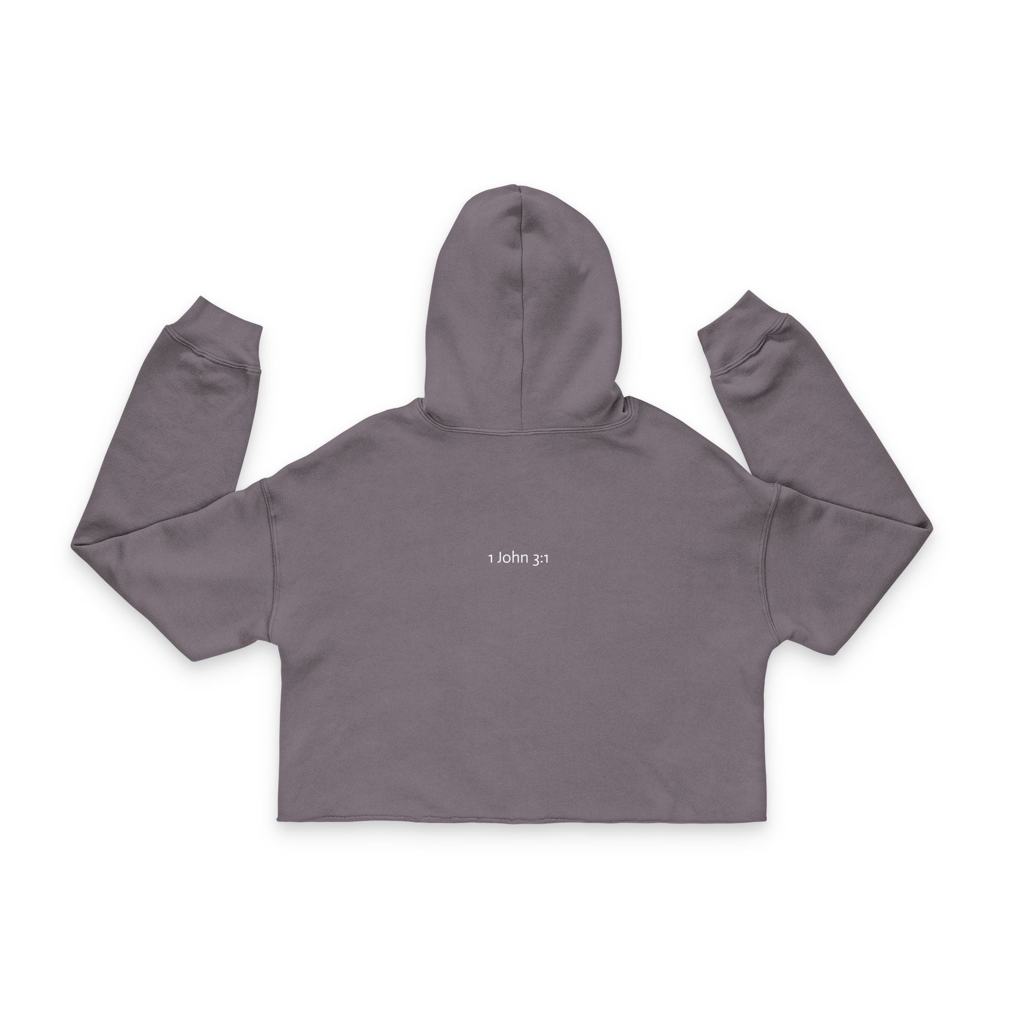 Black Women's Cropped Hoodie with Angel Wings | "Child of God"